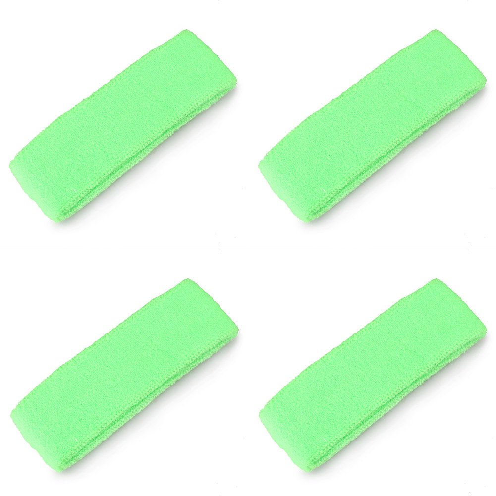 4 Pack Cotton Sports Wristbands & Headbands - Breathable Sweatbands for Tennis, Yoga, Jogging & Basketball | Moisture-Wicking Athletic Bands for Men & Women | Perfect for Gym, Workouts & Outdoor Sports
