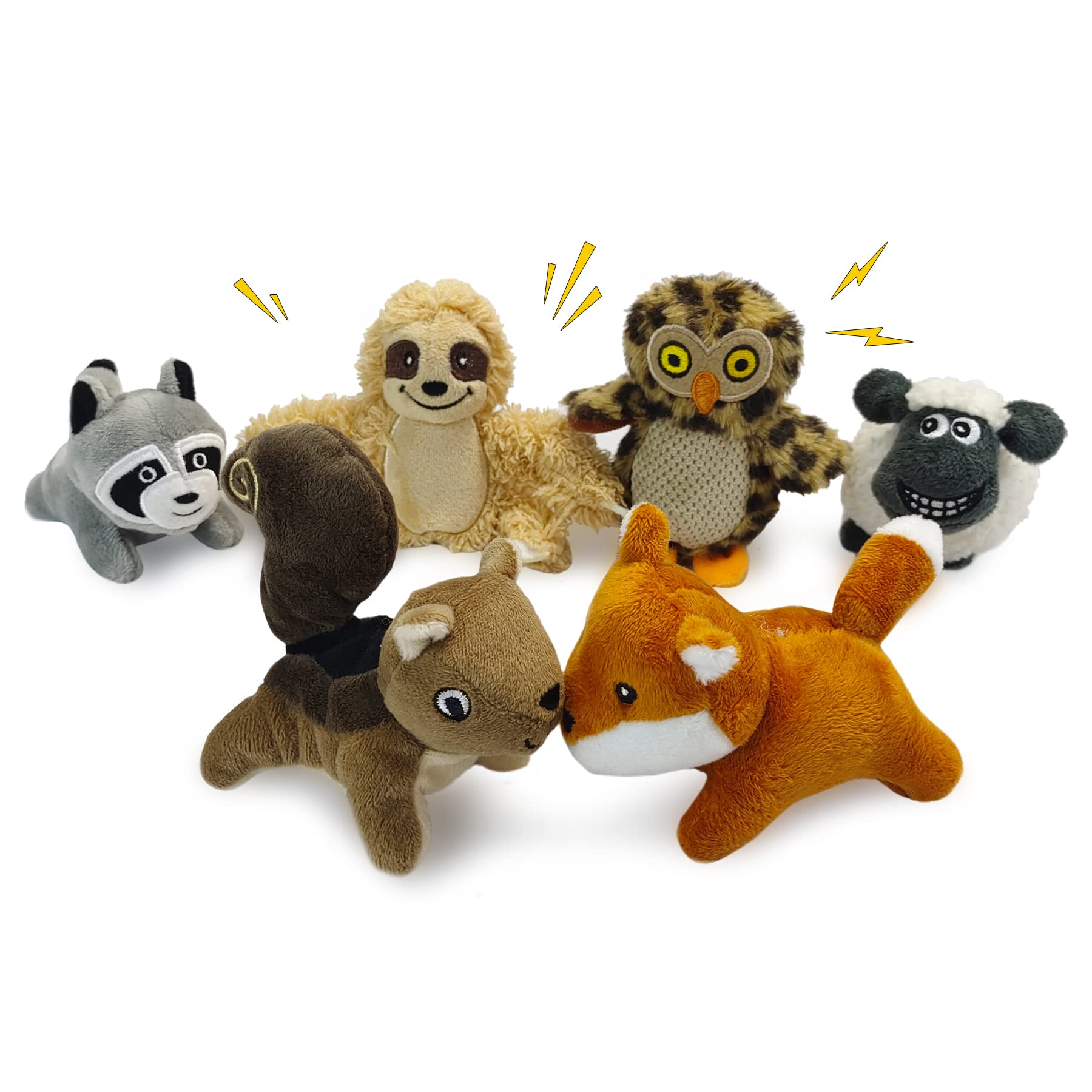 Hide and Seek Dog Puzzle Puppy Toys - Interactive Squeaky Plush Stuffed Animals for Small Dogs (Sheep, Panda, Forest Animals) - Fun Brain Games & Chew Toys for Puppy Training & Indoor Playtime