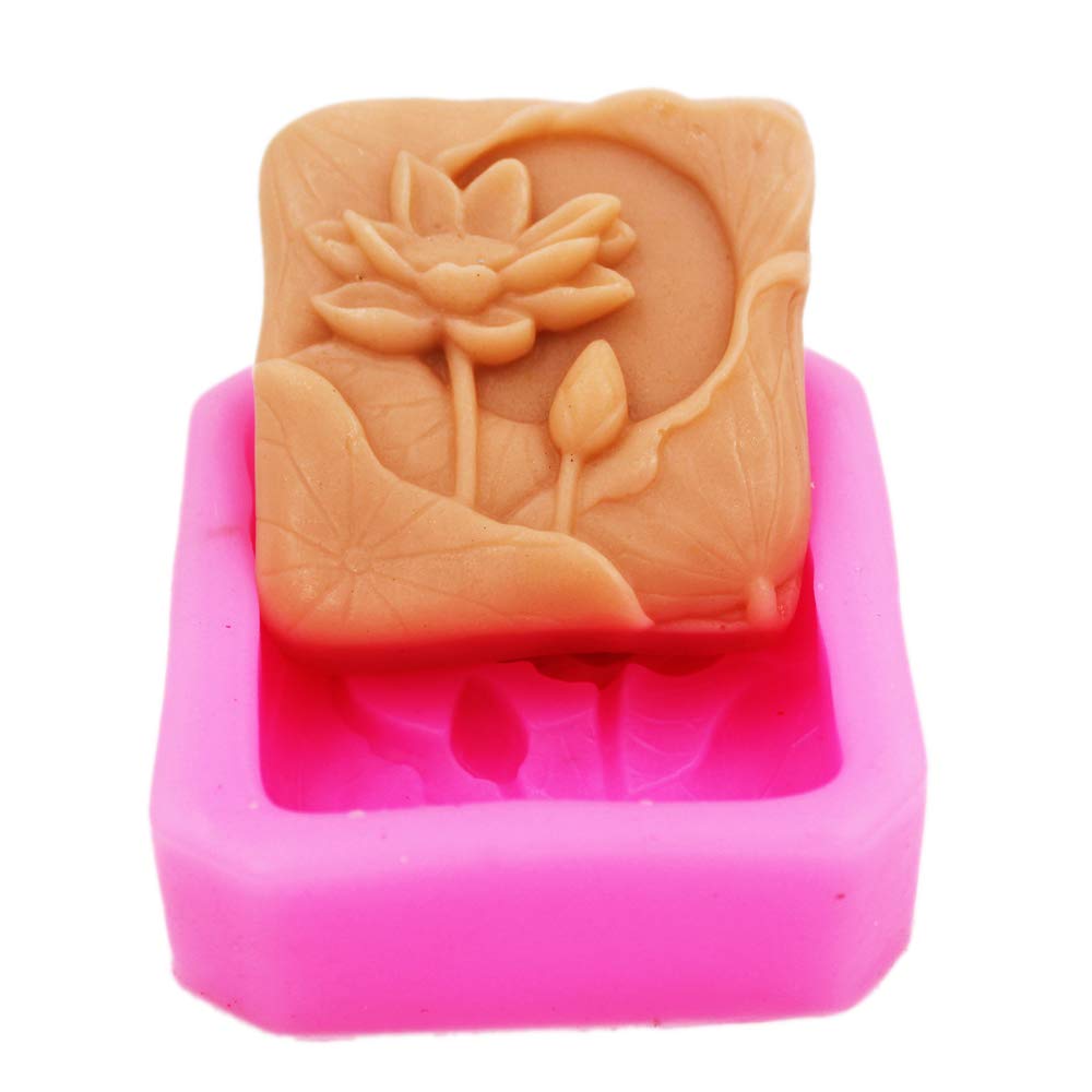 Lotus Silicone Soap Molds for DIY Handmade Soap Making - 6 Cavity Flower Soap Molds for Bath, Wedding Favors, Home Decor & Craft Projects