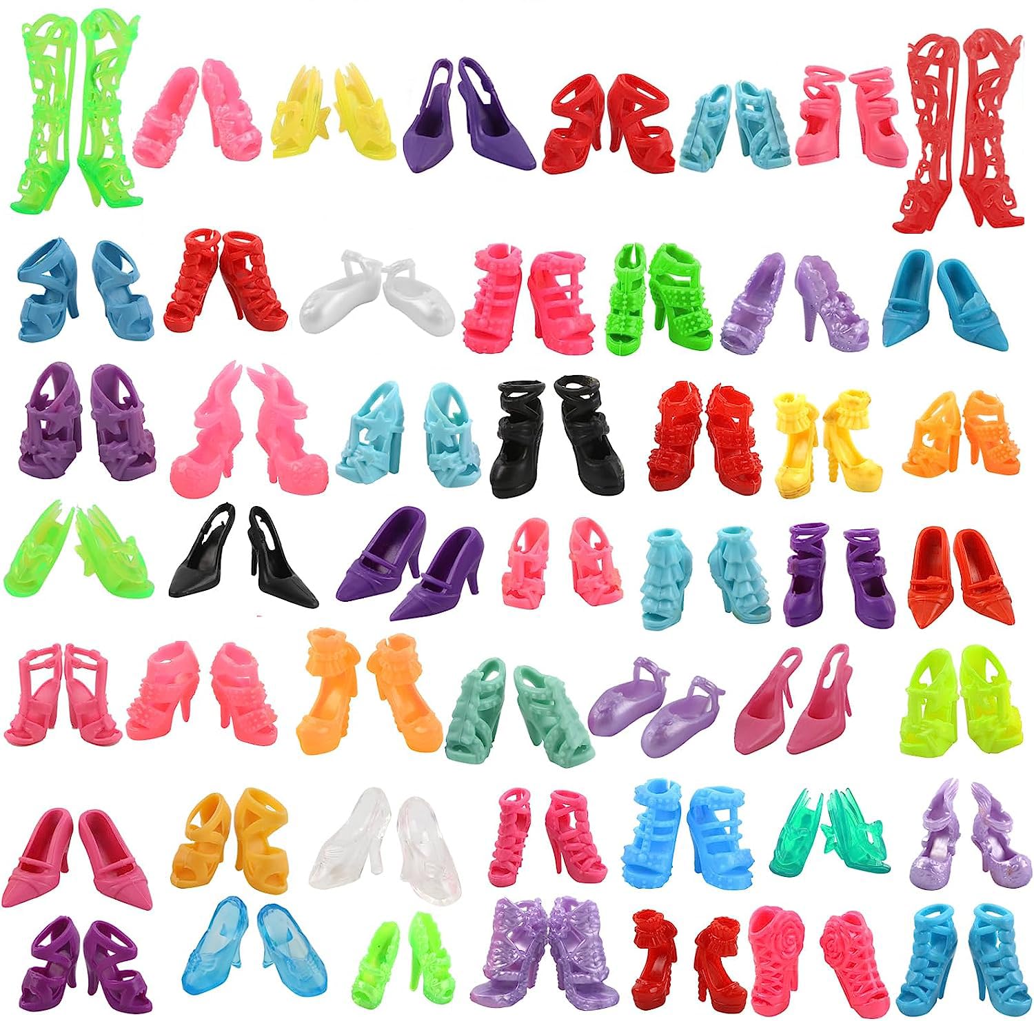 Fashion Doll Shoes 50 Pairs - Assorted Colors for Baby Dolls & Girls Gift | Playtime & Dress-Up