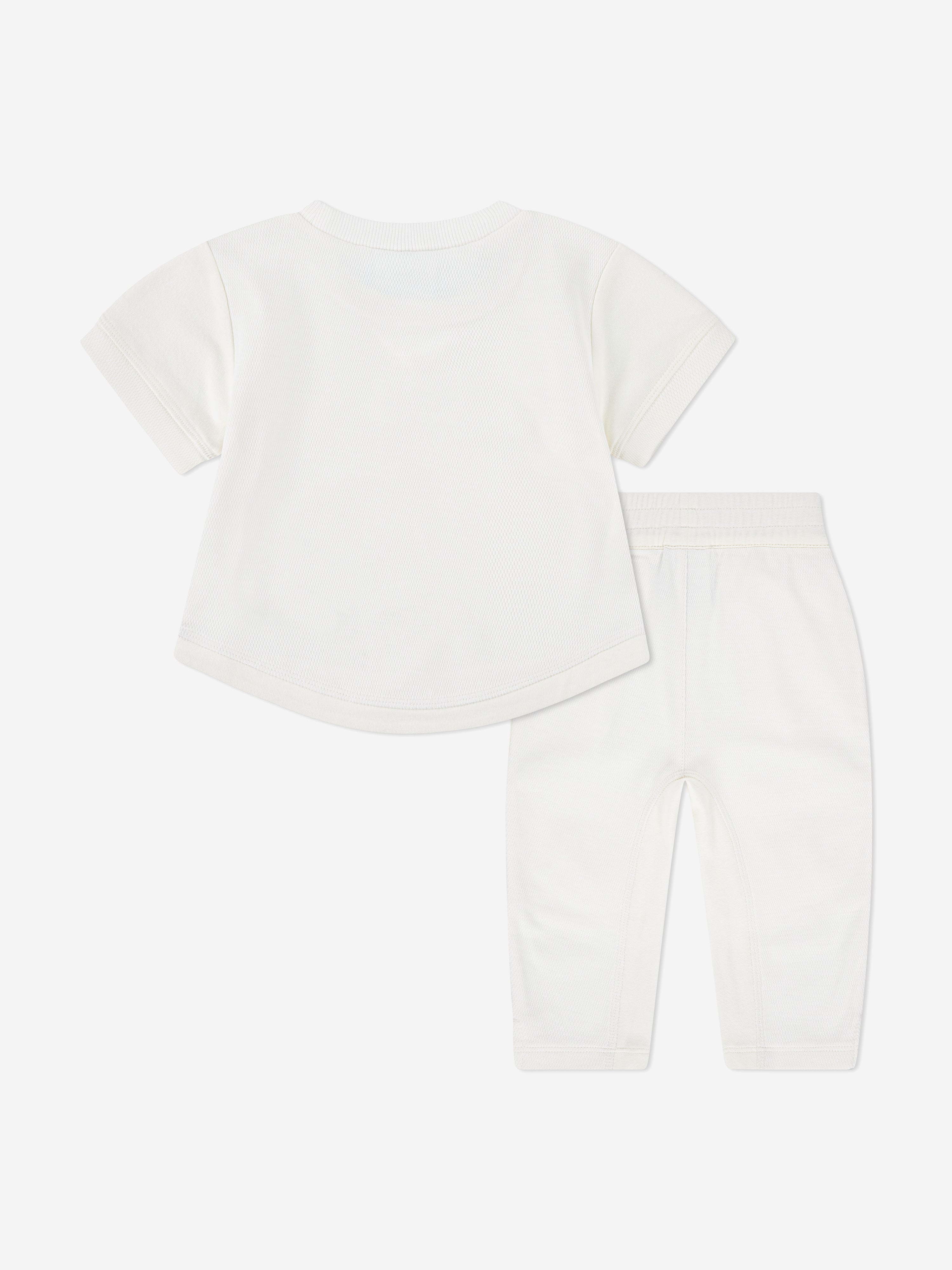 Baby Ready Set T-Shirt and Joggers Set in Ivory - Soft Cotton Outfit for Newborns & Infants - Perfect for Playtime, Photos & Everyday Comfort