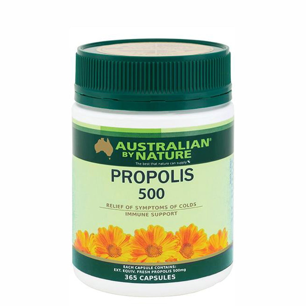 Australian By Nature Propolis 500mg - 6 Pack | Premium Bee Propolis Supplement for Immune Support & Wellness | Daily Health Boost for Adults & Kids