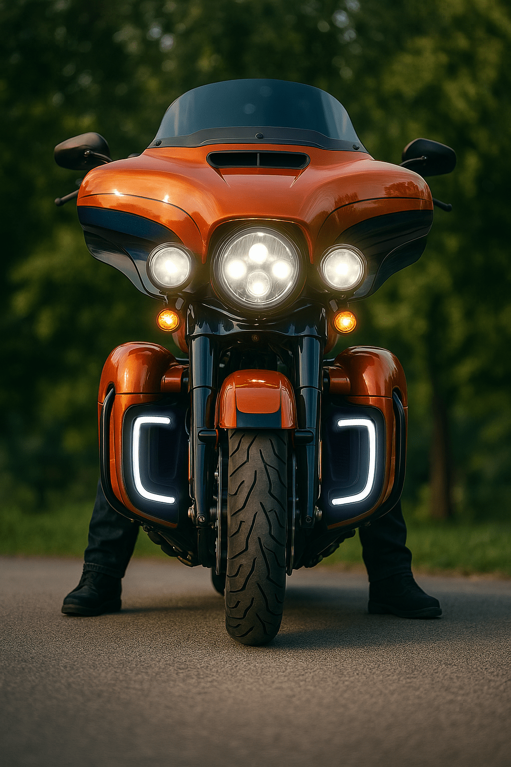 Eagle Lights SUNBURST Lower Fairing Grill LED Lights for Harley Davidson Motorcycles - Bright Custom Accent Lighting for Night Riding & Bike Shows