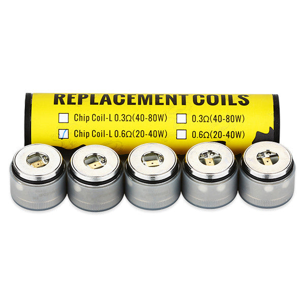 IJOY Tornado Nano Replacement Chip Coil L 5-Pack - Compatible with Vape Tanks & E-Cigarettes for Smooth Vaping Experience