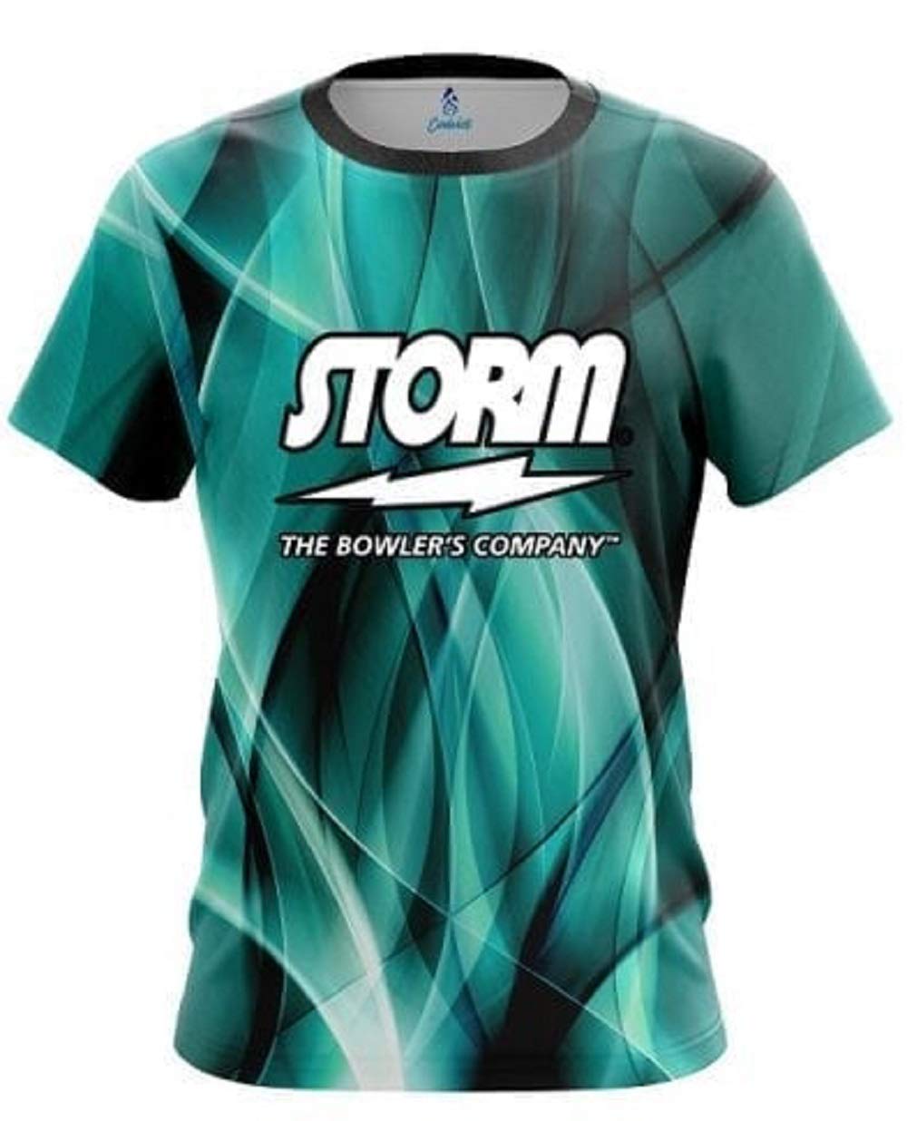 Storm Wavy Aqua Swirl Bowling Jersey - Breathable Performance Shirt for Bowling Enthusiasts | Perfect for League Play, Tournaments & Casual Bowling Nights