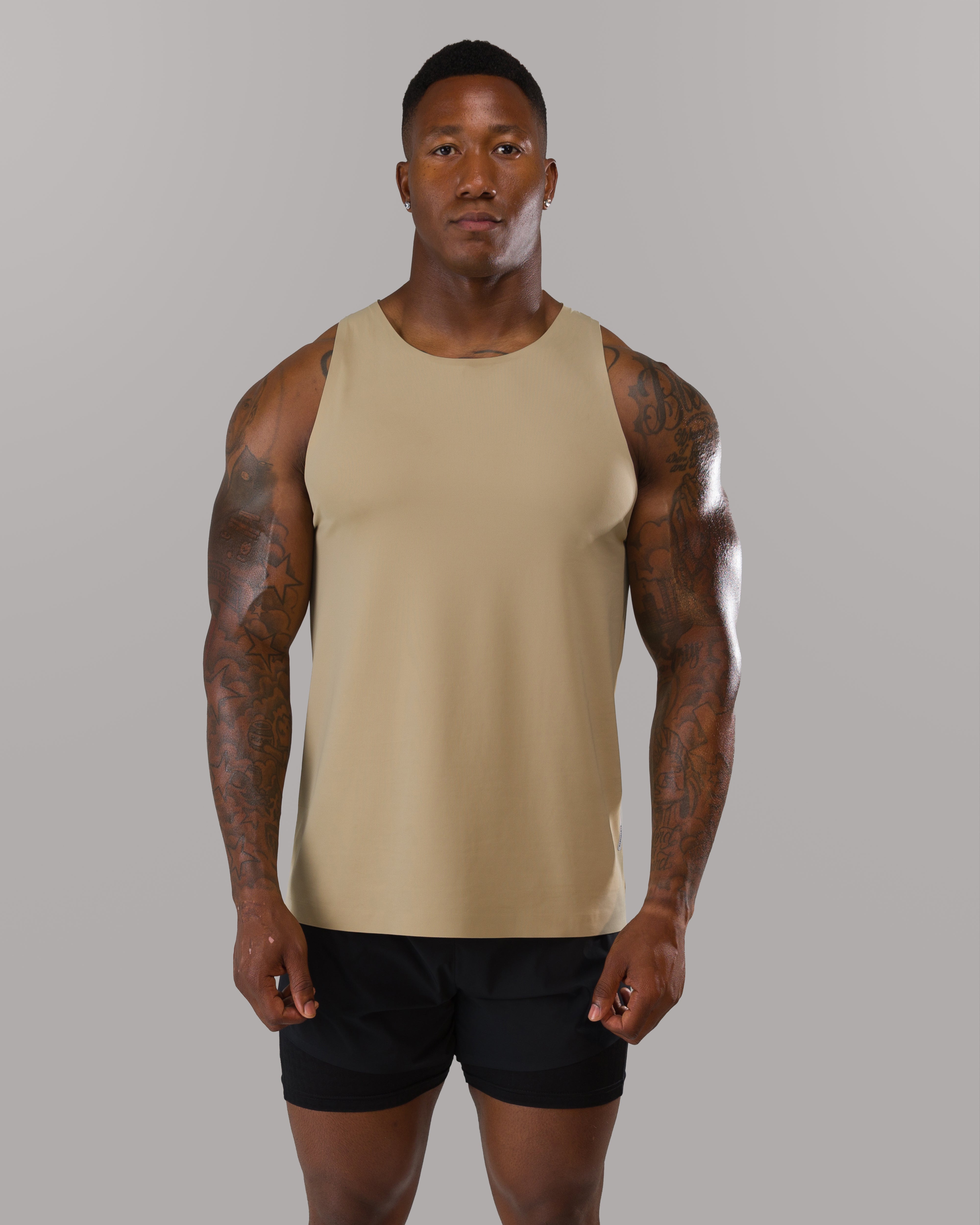 AeroFlex Tank Top - Breathable & Lightweight Desert Grit Color Workout Shirt for Women | Gym, Running & Outdoor Activities