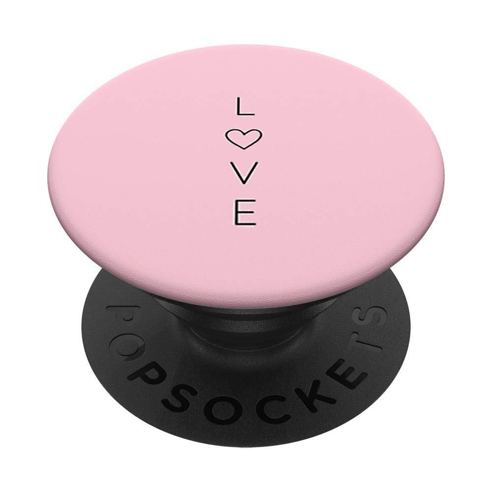 Rose Gold PopSockets Grip & Stand for Phone - Simple LOVE Design, Perfect for iPhone, Samsung & Smartphones (Ideal for Selfies, Calls & Everyday Use)