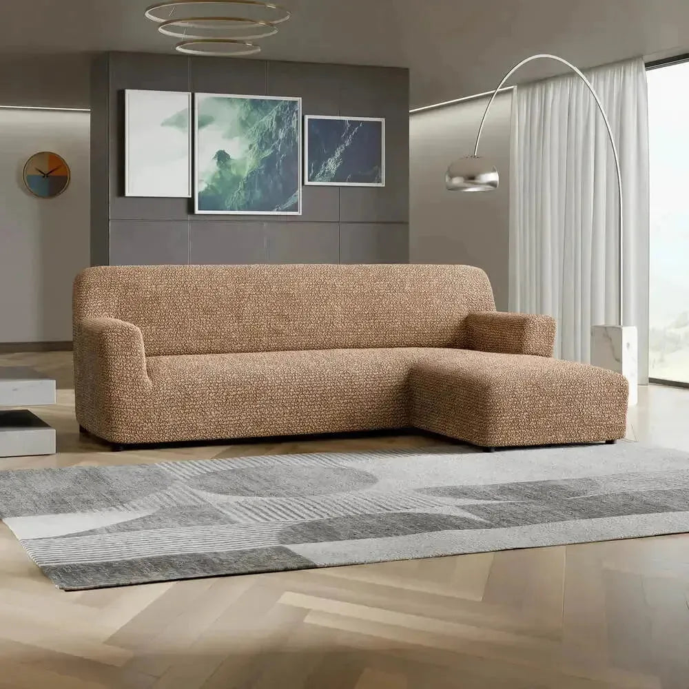 L Shaped Sofa Slipcover with Right Chaise - Premium Microfiber Stretchable Furniture Protector for Living Room, Sectional Couch Cover - Easy Wash & Anti-Slip Design for Home Decor