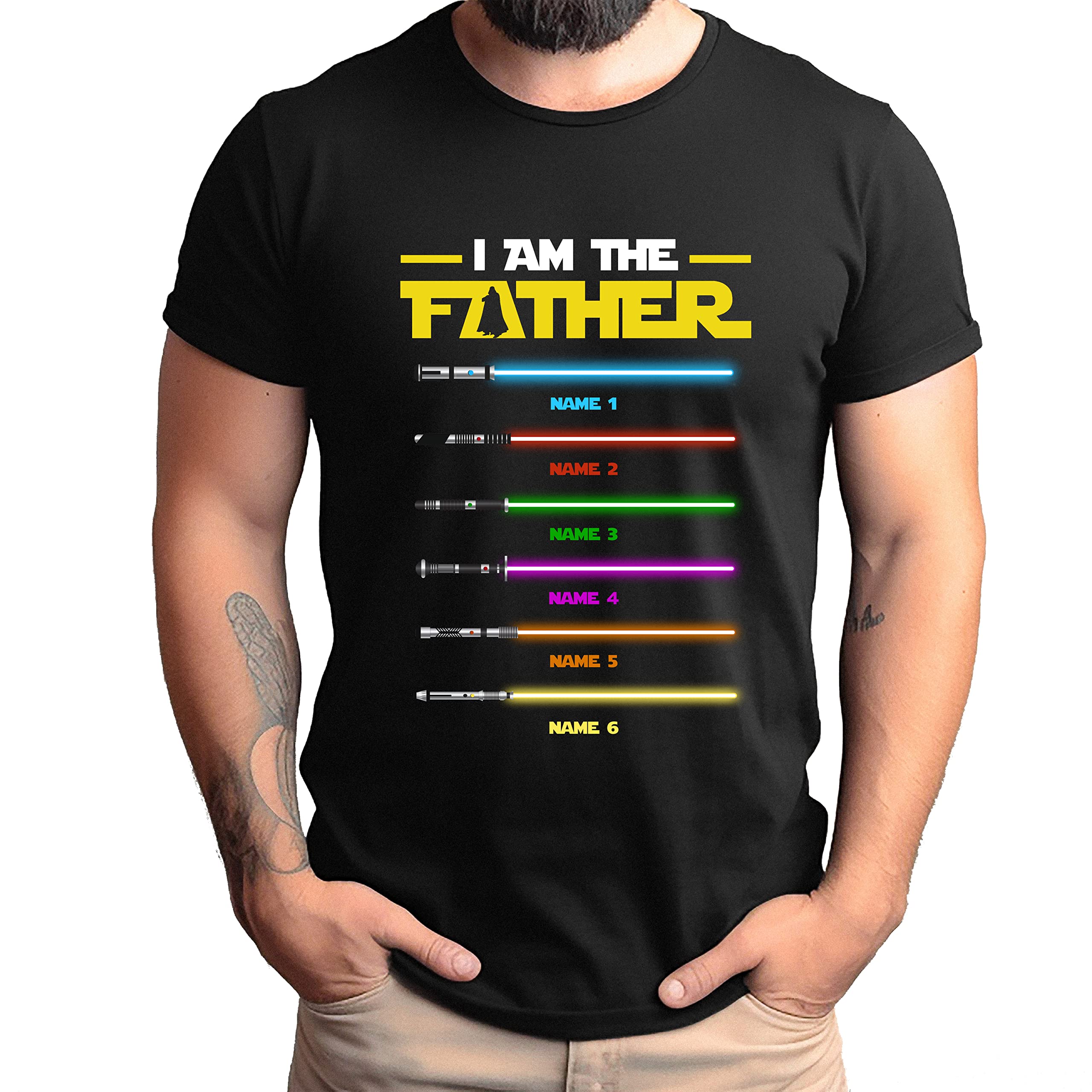 Custom 'I Am Their Father' Personalized Dad Shirt with Kids' Names - Unique Father's Day Gift for Dad - Perfect for Father's Day Celebrations, Family Reunions & Daddy-Daughter/Son Events