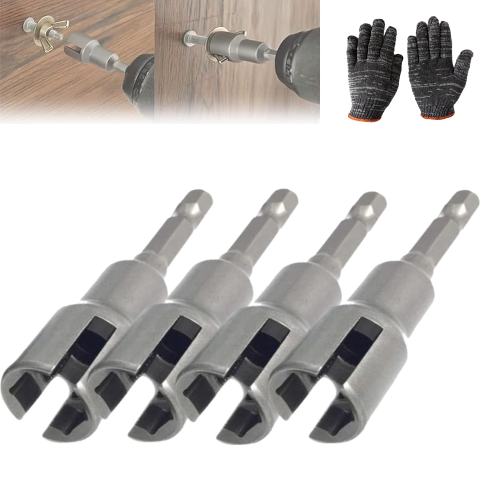 **Hurricane Shutter Drill Bit Set - 4pcs 1/4