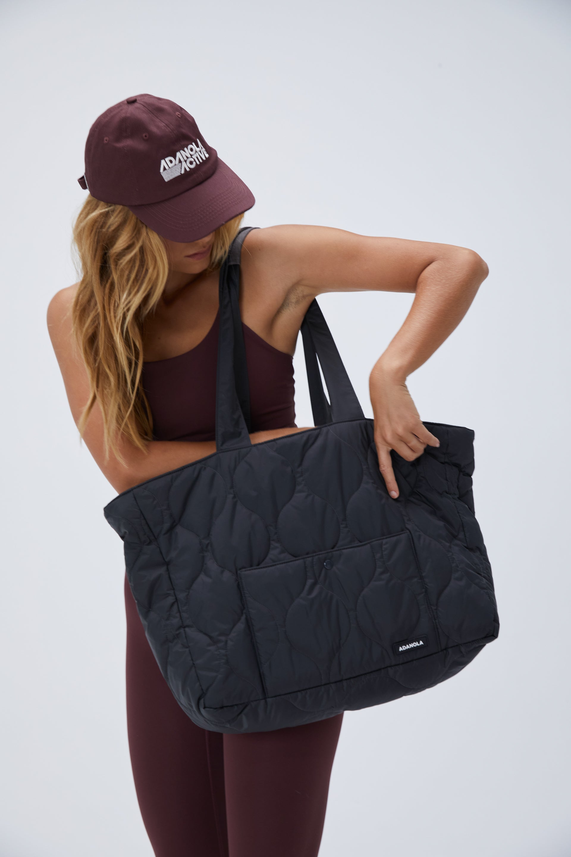 Stylish Quilted Nylon Tote Bag in Slate Grey - Perfect for Work, Travel & Everyday Use
