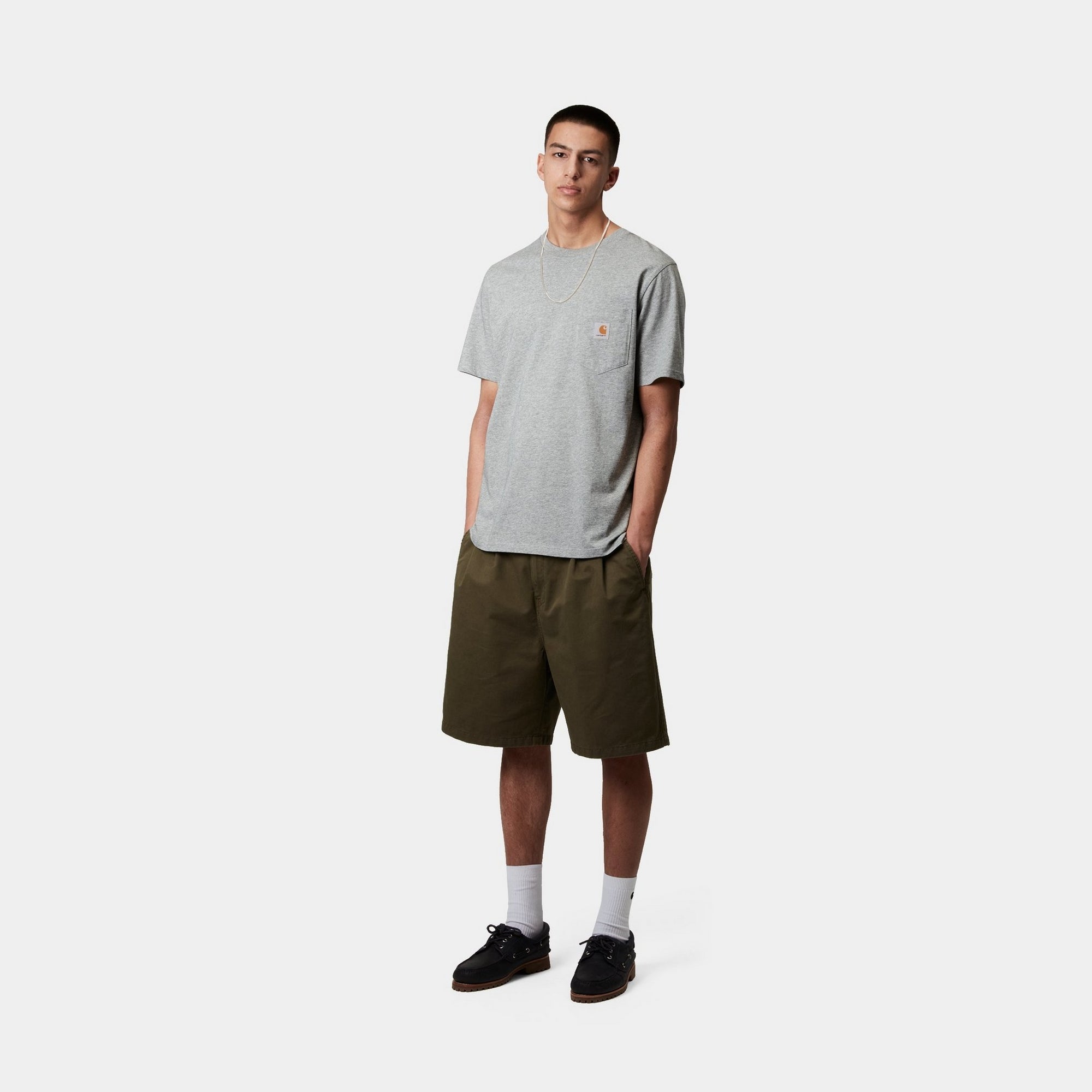 Men's Pocket T-Shirt - Soft Grey Heather Cotton Tee for Casual Wear & Everyday Comfort | Perfect for Outdoors, Work & Relaxation