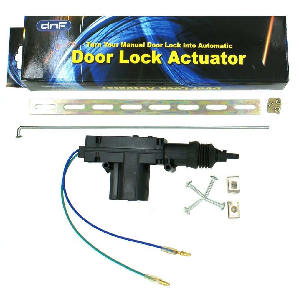 DNF 1 Pack 2 Wire Door Lock Actuator Motor 12V for Car Auto - Universal Replacement Part for Smooth Power Door Locking/Unlocking (Ideal for Vehicle Security & Convenience)