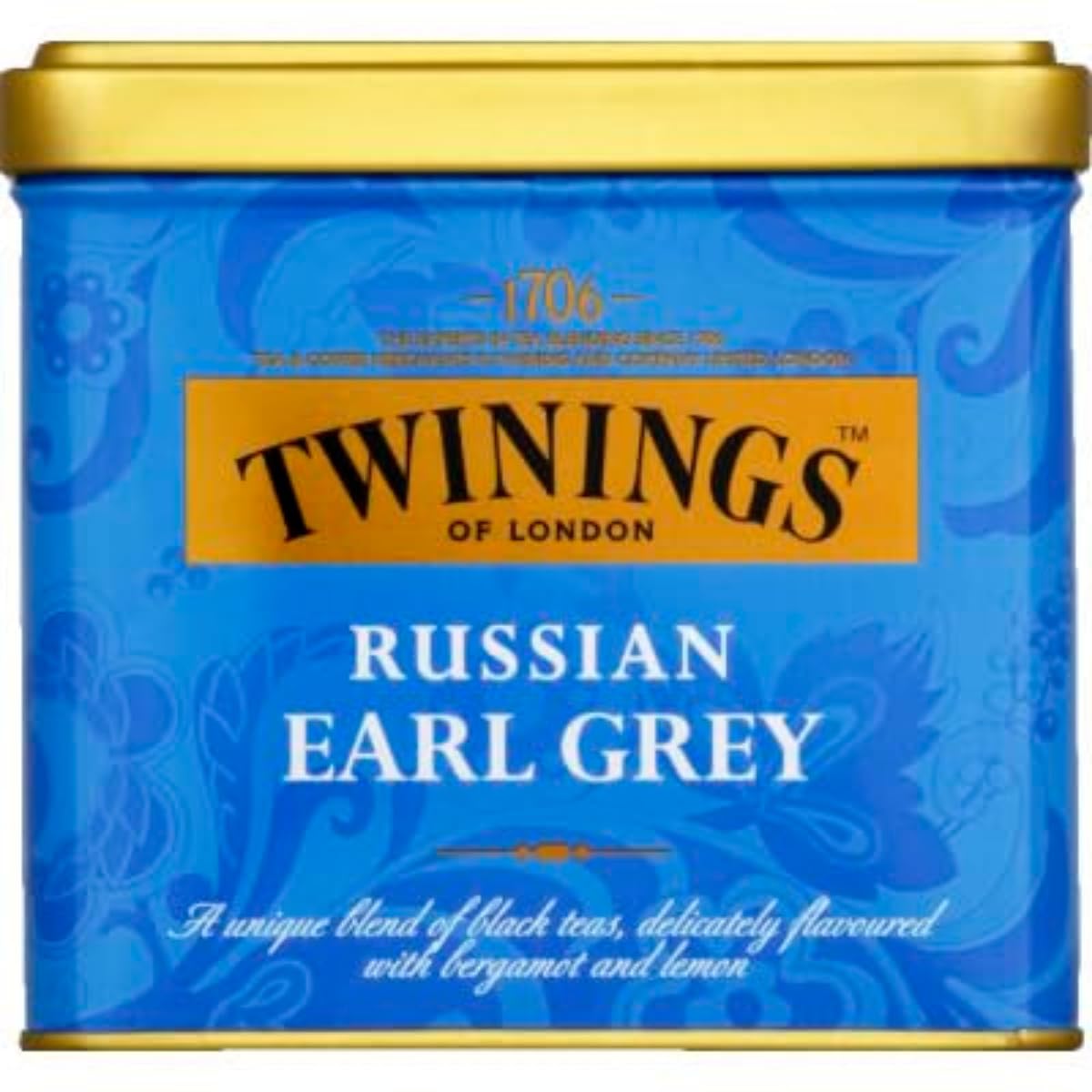 Twinings of London Russian Earl Grey Black Tea with Bergamot & Lemon - 150g Box | Perfect for Afternoon Tea, Gifts & Relaxation