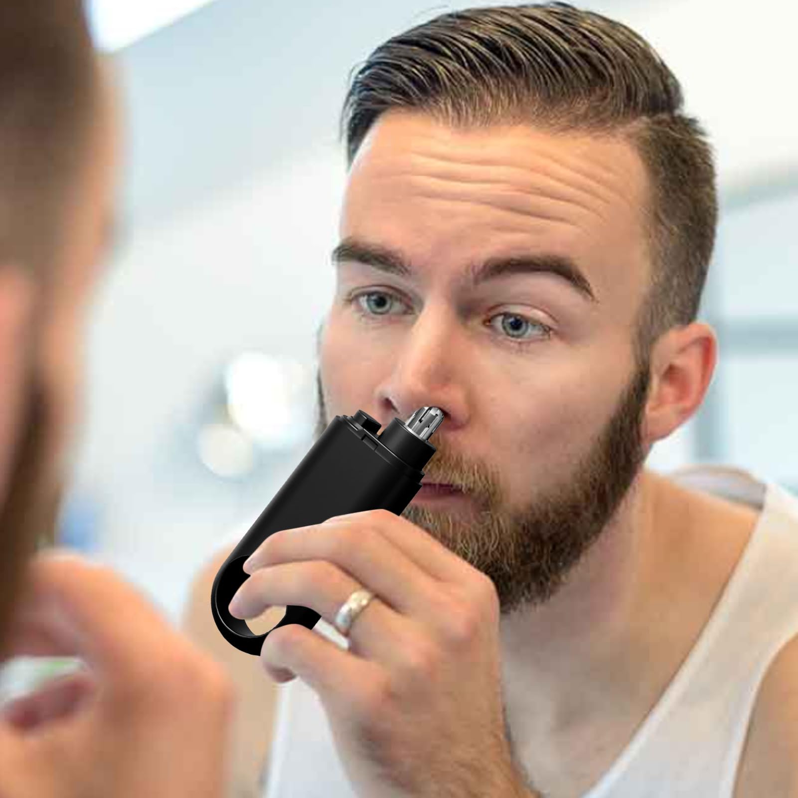 Electric Nose & Ear Hair Trimmer for Men & Women - Waterproof Portable Nose Hair Clipper with Dust Protection Cap | Personal Grooming Kit for Travel, Home & Gym Use