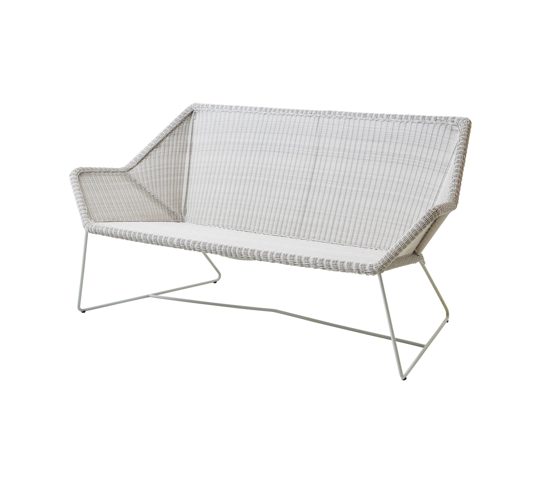 Breeze 2-Seater Outdoor Garden Sofa - Waterproof Wicker Patio Furniture Set for Backyard, Porch & Poolside Relaxation