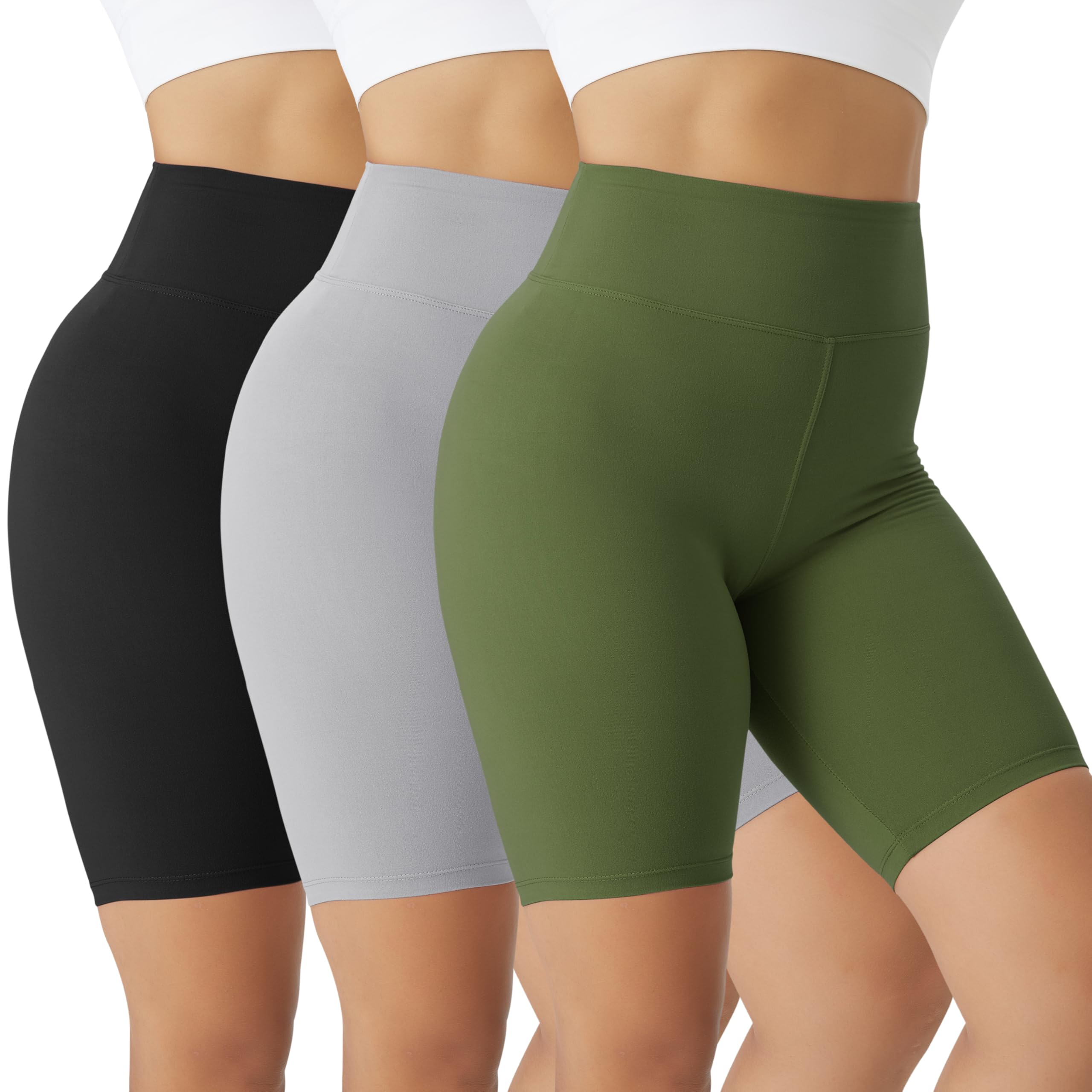 VALANDY Women's High Waisted Biker Shorts - 8