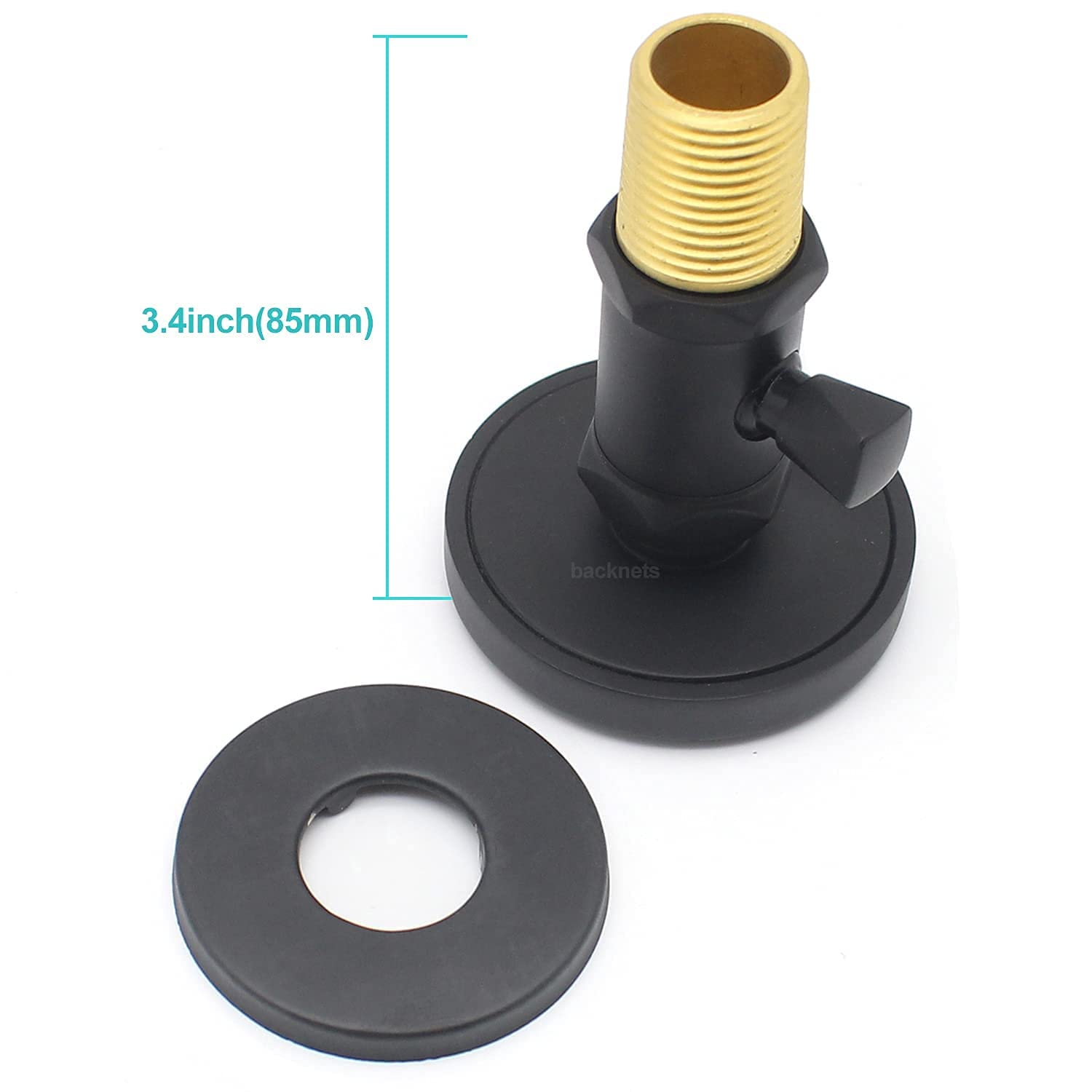 2-Inch Brass Shower Body Spray Jets with On/Off Switch - Round Wall Mount Showerhead, 2-Function Massage Spa Jets with Flow Control & 360° Rotation (Matte Black) - Perfect for Bathroom Renovation, Luxury Spa Experience, and Relaxing Hydrotherapy