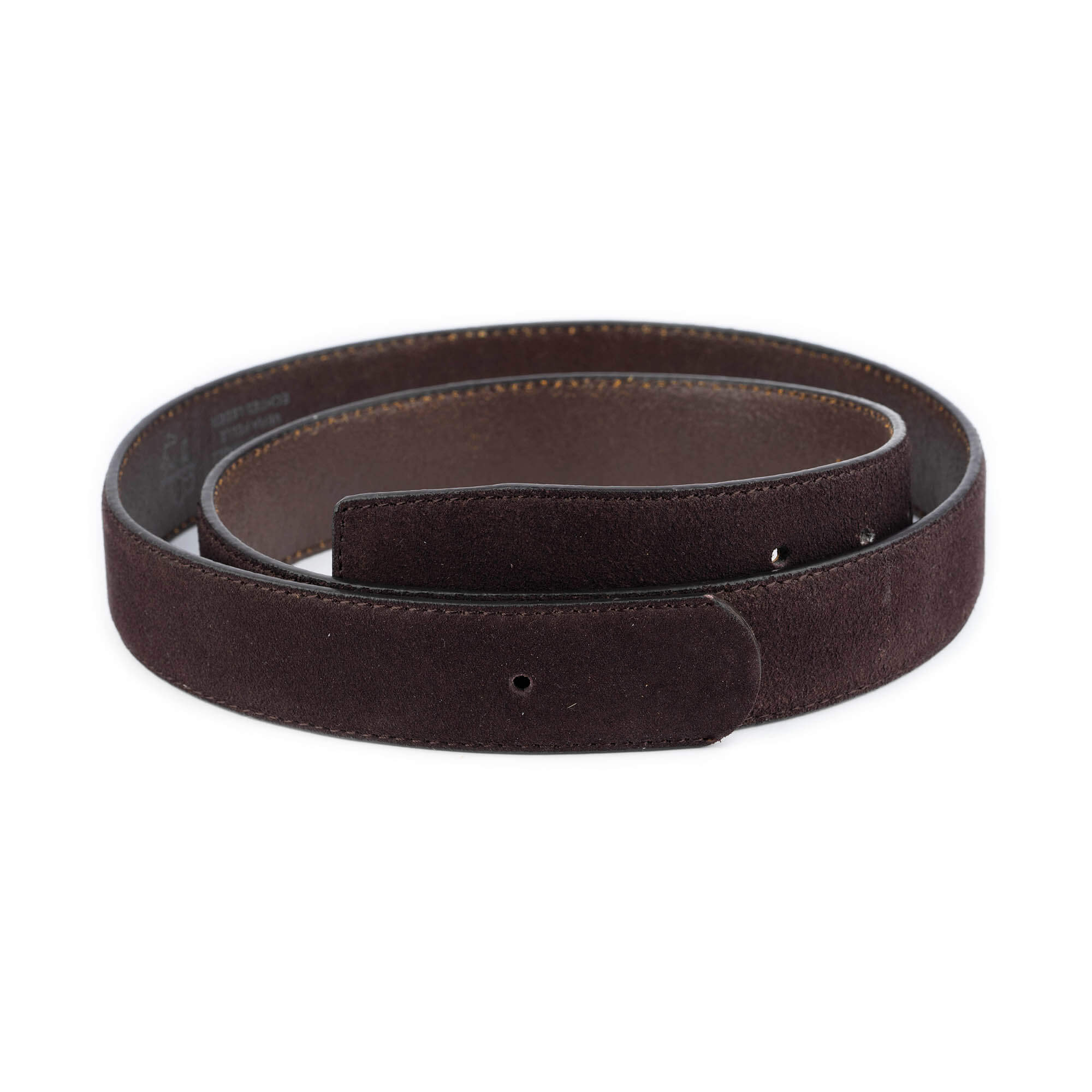 Dark Brown Suede Replacement Belt Strap for Dunhill Buckles 35mm | Premium Leather Accessory for Men's Fashion & Business Attire