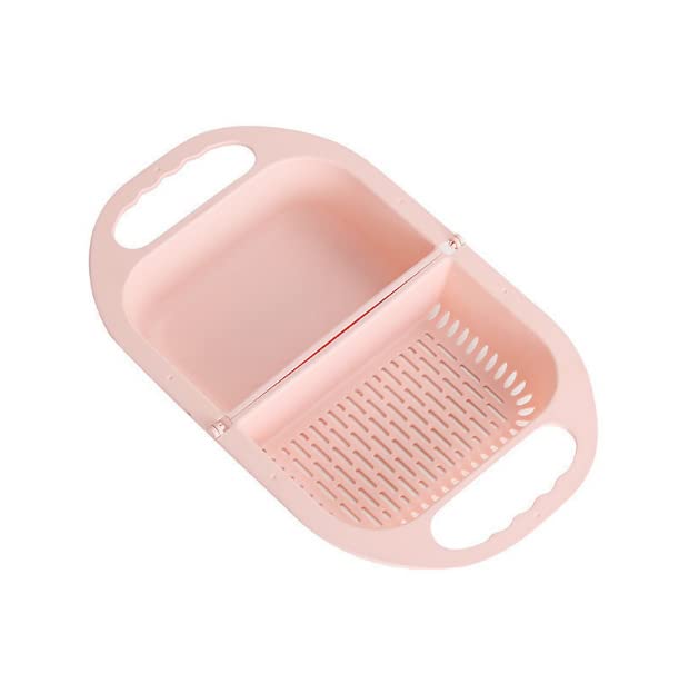 TTBDBFH Collapsible Sink Drainage Basket - Multifunctional Plastic Draining Sieve for Kitchen, Fruit Washing & Waste Filtering | Perfect for Dish Drying, Vegetable Cleaning & Household Storage