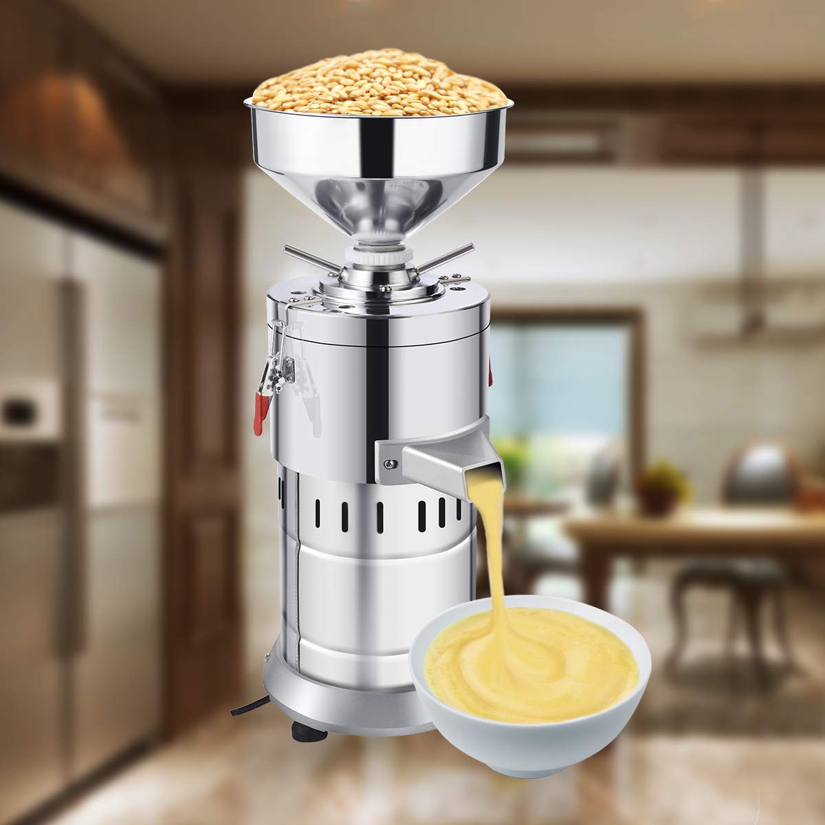 1100W Commercial Peanut Butter Grinder Machine - 15kg/h High Output Electric Nut Butter Maker for Peanuts, Almonds, Sesame - Fast US Shipping (220V) - Perfect for Restaurants, Bakeries & Healthy Snack Businesses