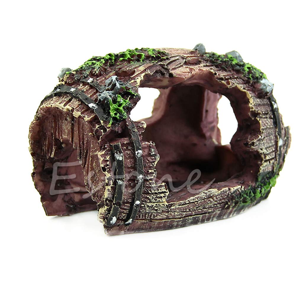 Youngy Aquarium Rockery Ornament - Fish Tank Hiding Cave & Mountain Landscape Decoration for Betta, Shrimp & Small Fish - Perfect for Aquascaping & Natural Habitat Setup