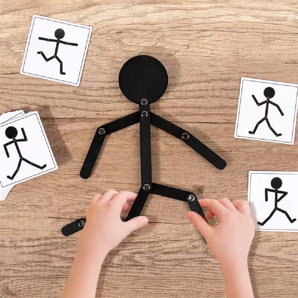 Montessori Wooden Stick Puzzle Toy for Kids - Fine Motor Skills & Imagination Development - Educational STEM Learning Game for Toddlers & Preschoolers - Perfect for Home, Classroom & Travel Play