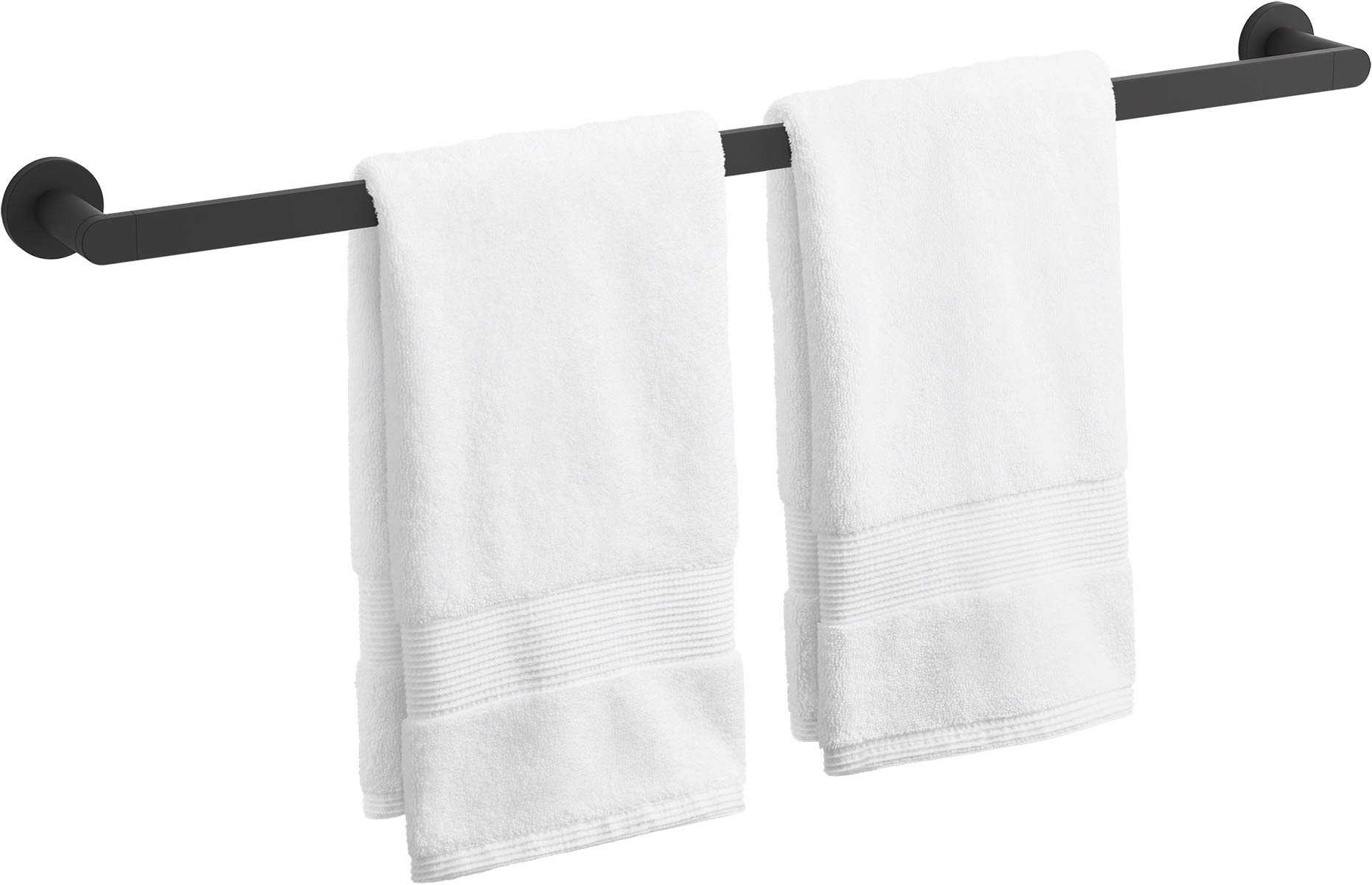 Kohler K73143-BL 30-Inch Composed Towel Bar in Matte Black - Bathroom Towel Rack for Modern Home Decor & Spa-Like Experience