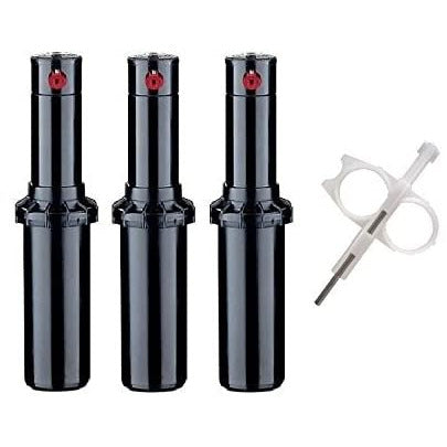 Hunter Industries PGP ADJ 3PACKWO - PGP Series 4 Adjustable Pop-Up Rotor Sprinkler with Tool (3 Pack) - Perfect for Lawn, Garden & Landscape Irrigation Systems