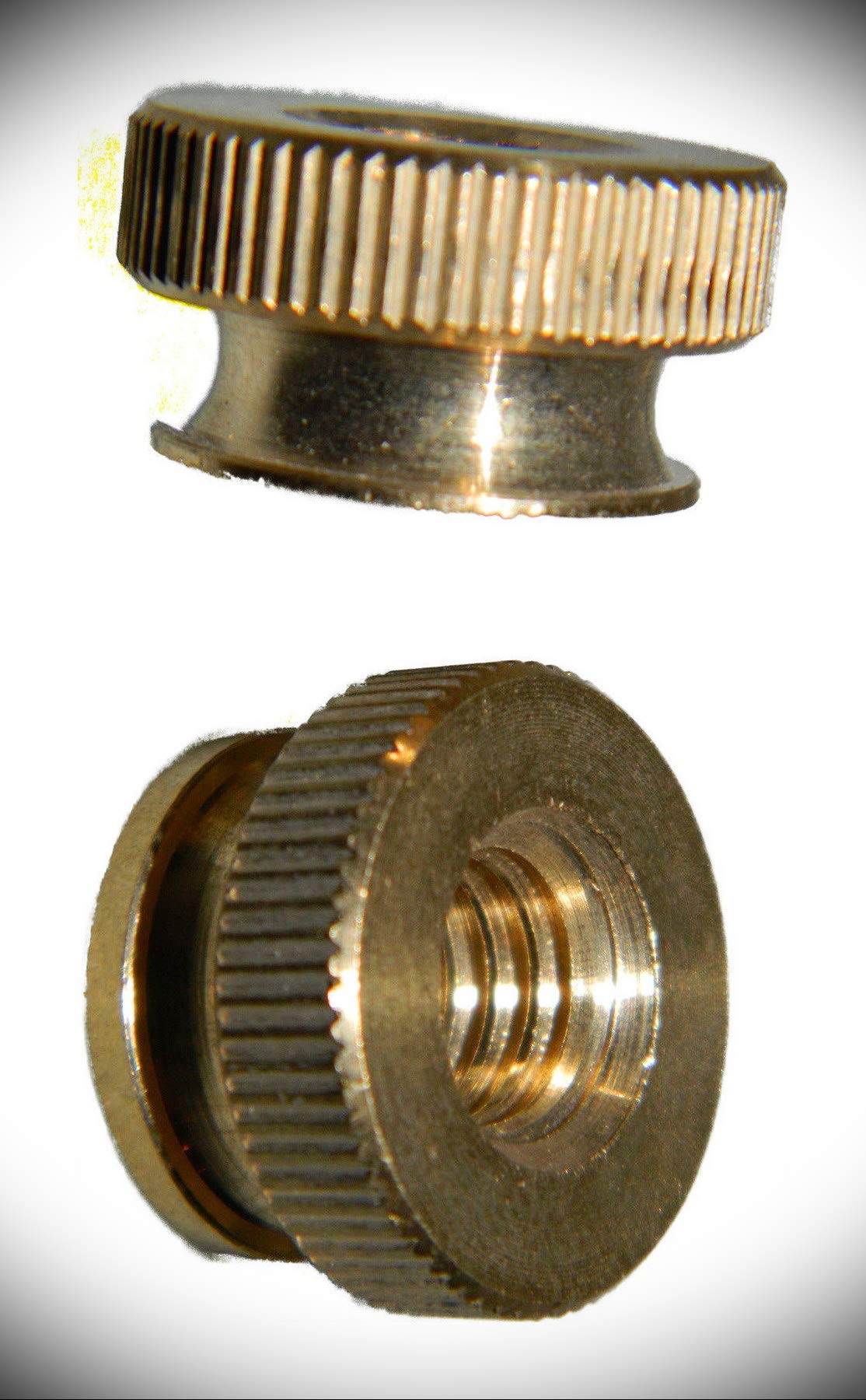 Premium Solid Brass Knurled Thumb Nuts - 3/8-16 Metric Hardware Fasteners (Set of 10) - Durable & Corrosion-Resistant for DIY Projects, Machinery, and Automotive Applications
