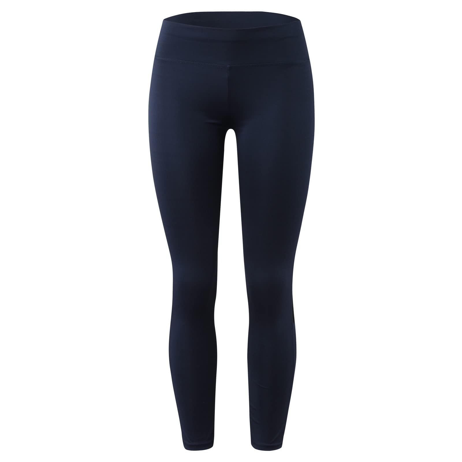 IGETELY Women's High Waist Yoga Pants with Mesh Panel - Butt Lifting, Tummy Control, Breathable Workout Leggings for Running, Gym & Lounge | Navy Blue