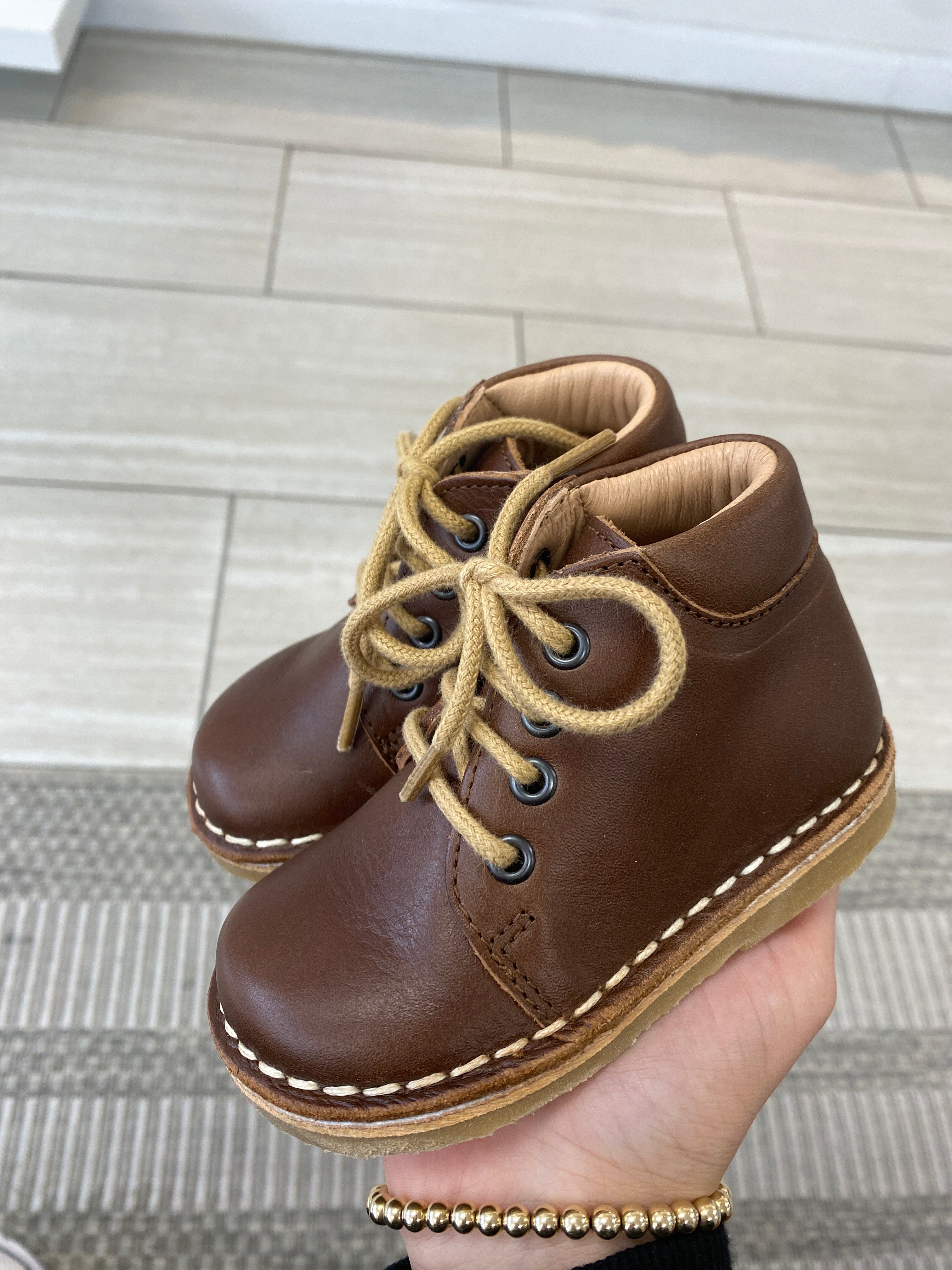 Premium Hazelnut Baby Booties - Soft & Warm Winter Boots for Infants & Toddlers - Perfect for Cold Weather, Outdoor Walks & Photo Shoots