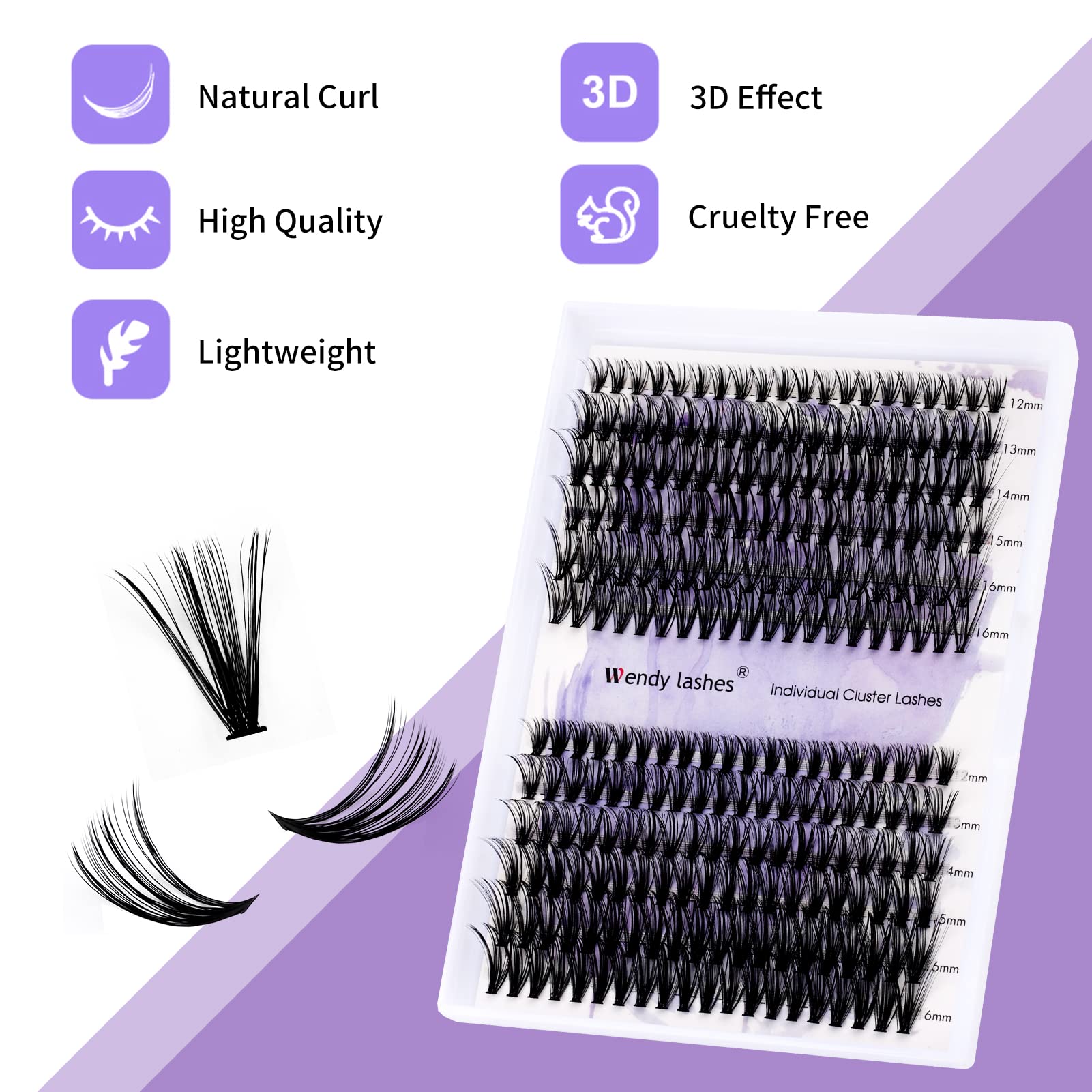 DIY Lash Clusters for Home Use - 240 PCS Natural Fluffy Wispy Eyelash Extensions, Waterproof Anime Manga Cat Eye D Curl 12-16mm Mixed (30D+40D) - Perfect for Daily Wear, Cosplay, and Special Occasions