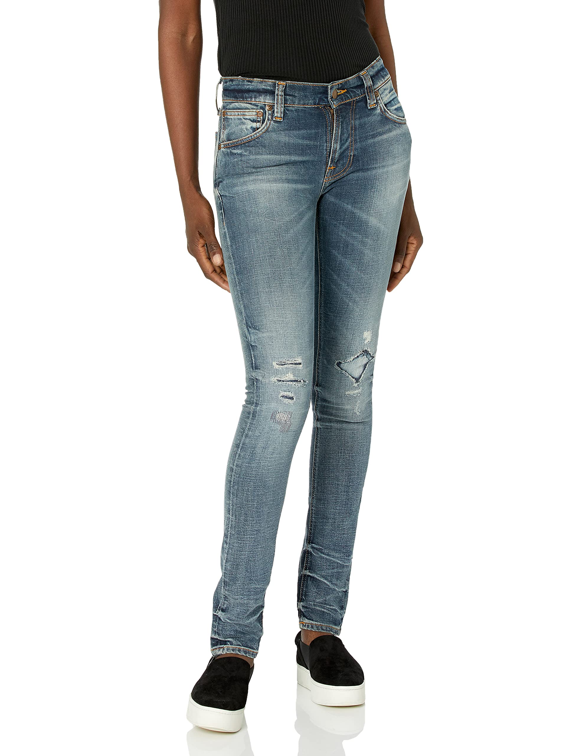 Nudie Jeans Tight Terry Worn Repaired - Premium Distressed Denim for Women | Perfect for Casual Wear, Street Style & Vintage Outfits
