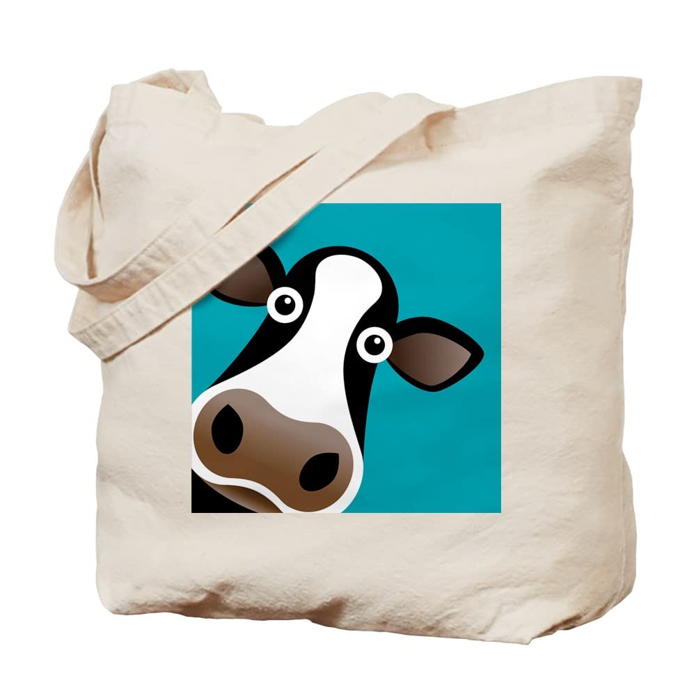 Stylish Moo Cow Canvas Tote Bag - Eco-Friendly Reusable Shopping Bag for Groceries, Beach & Daily Use | Durable Natural Cotton Carryall
