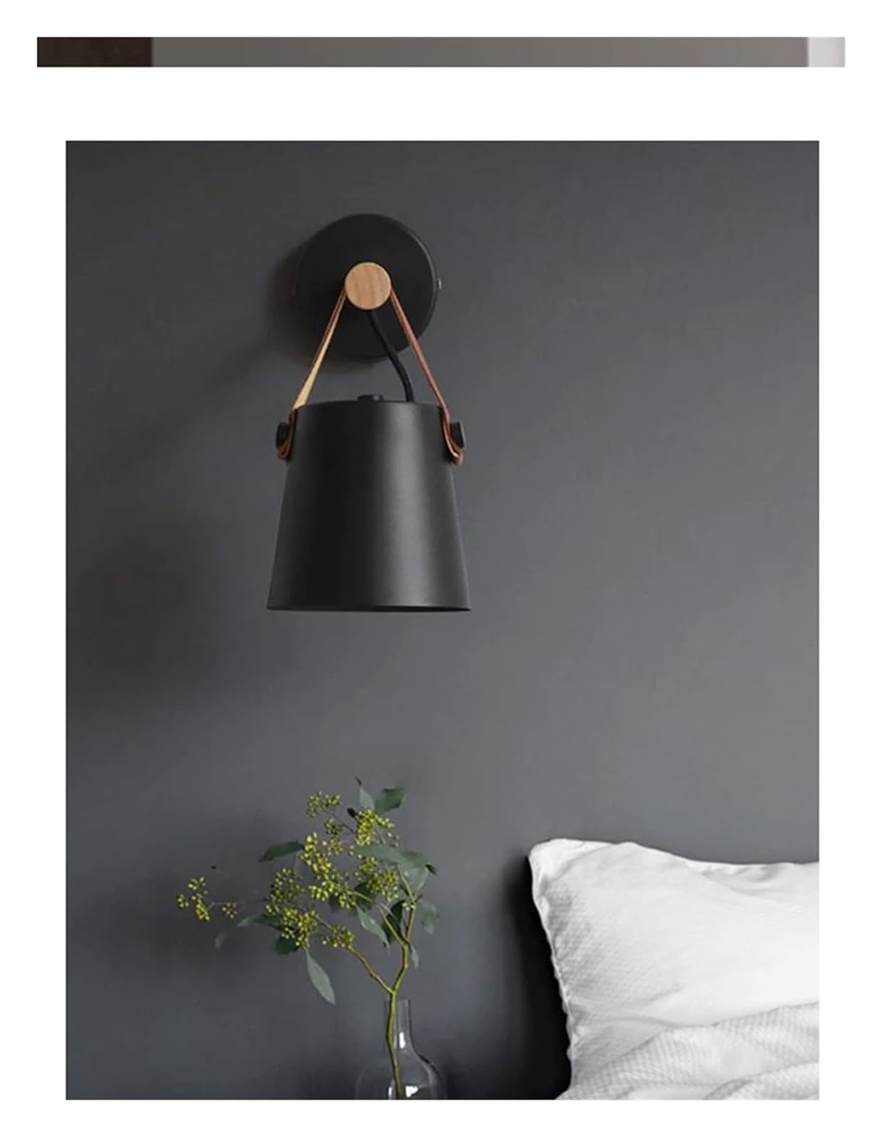 Modern 5W LED Wall Lamps - Belt Wood E27 Wall Lights for Bedroom, Living Room & Hallway - Cool White Designer Lighting for Home Decor & Ambient Illumination