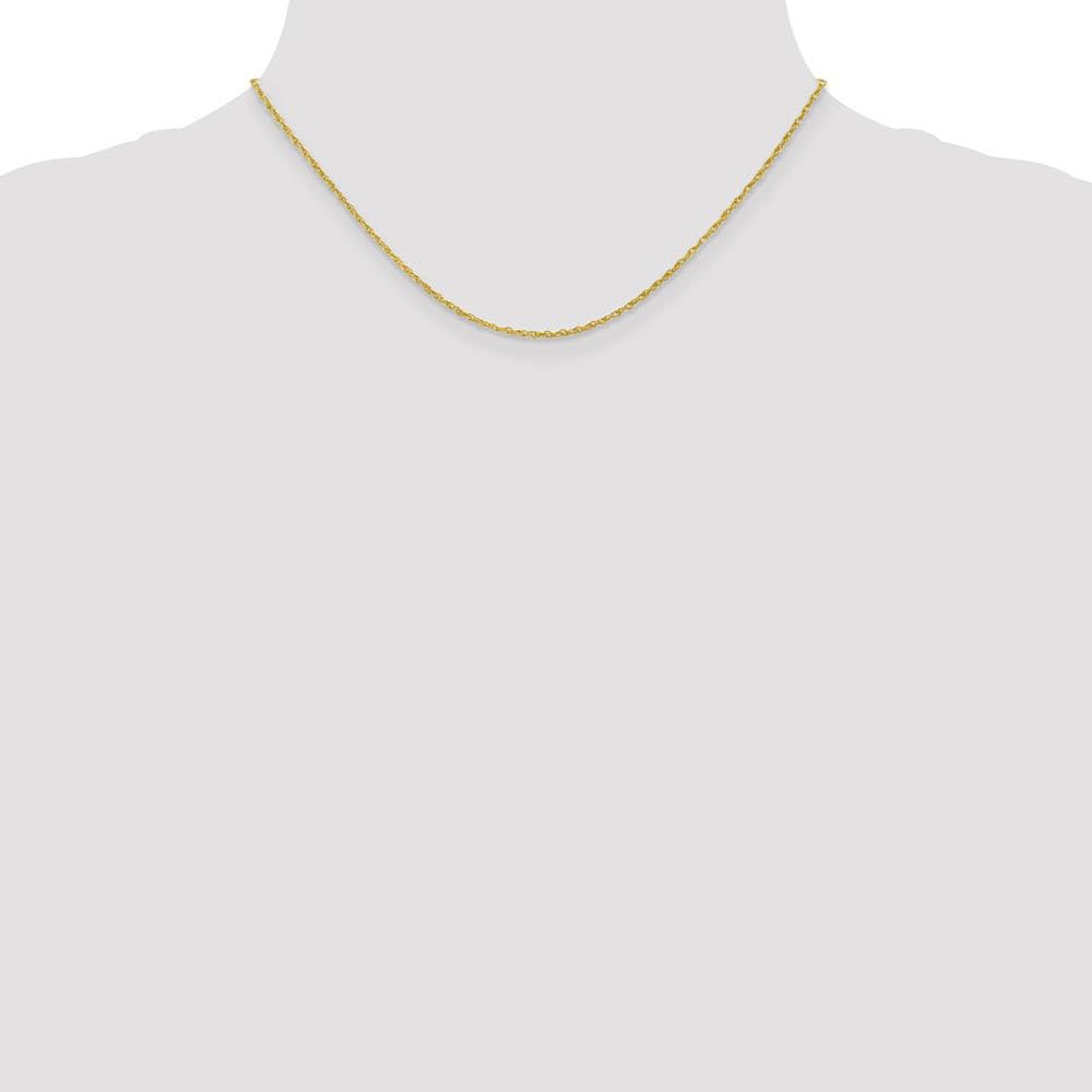 1.3mm 10k Yellow Gold Solid Baby Rope Chain Necklace - Dainty Black Bow Pendant for Women & Girls | Perfect for Birthdays, Anniversaries & Everyday Elegance
