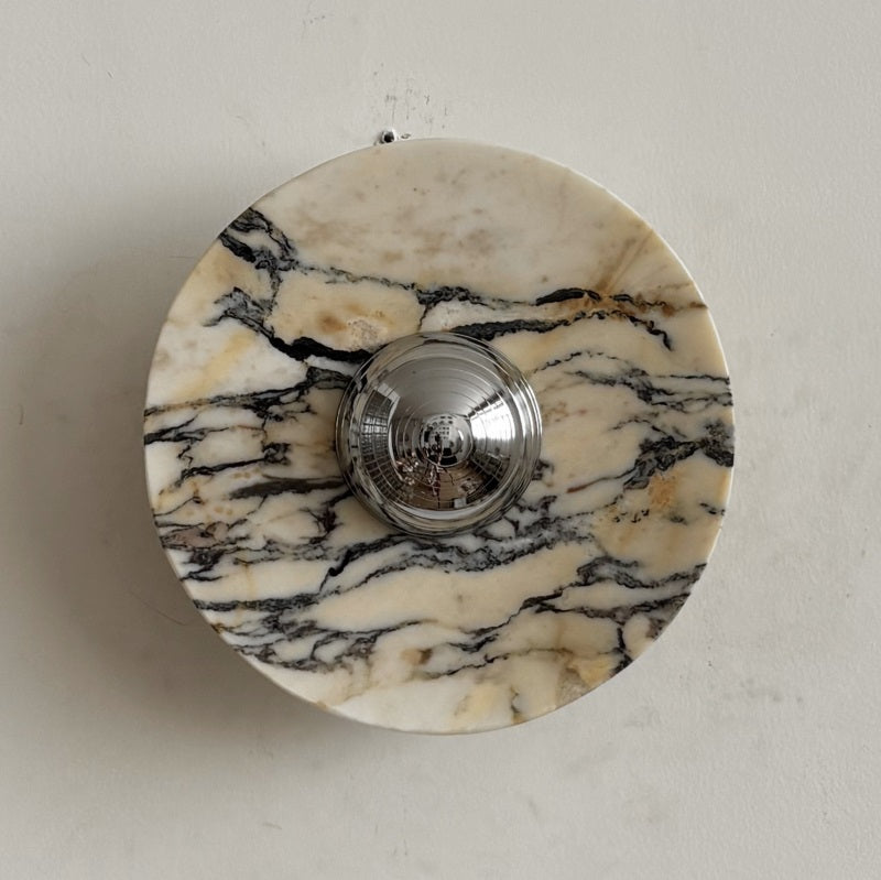 Calacatta Marble Wall Sconce Light - Modern Gold Finish Bathroom Vanity Lighting for Bedroom, Hallway & Living Room Decor