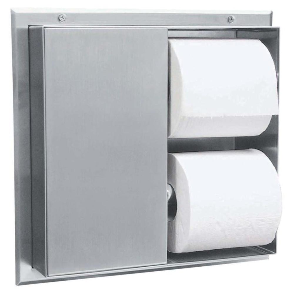Bobrick B386 Multi-Roll Toilet Paper Dispenser - Satin Finish Wall-Mounted Commercial Bathroom Tissue Holder for Office, Restaurant & Public Restrooms
