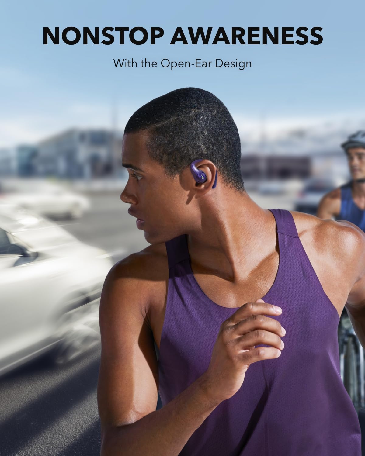 Soundcore AeroFit Pro Open-Ear Bluetooth Headphones - Wireless Sports Headphones with LDAC Audio, 46H Battery, IPX5 Waterproof, Secure Ergonomic Design for Running, Gym & Outdoor Activities (Renewed)