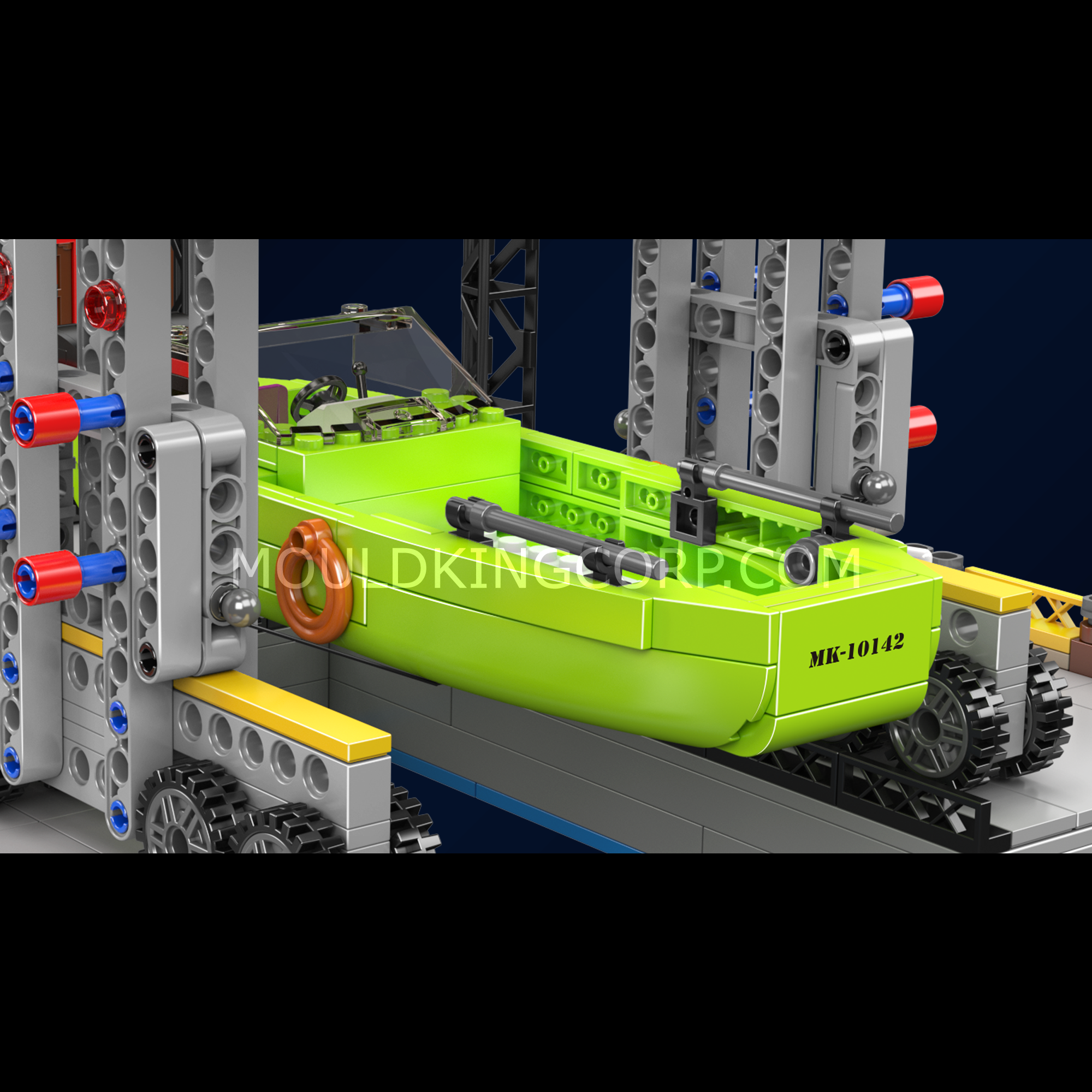 Mould King 10142 Dock Ship Repair Factory Building Set - 1,273 Piece Model Shipyard Construction Kit for Adults & Teens | STEM Educational Toy, DIY Engineering Project, Collector's Display for Home & Office