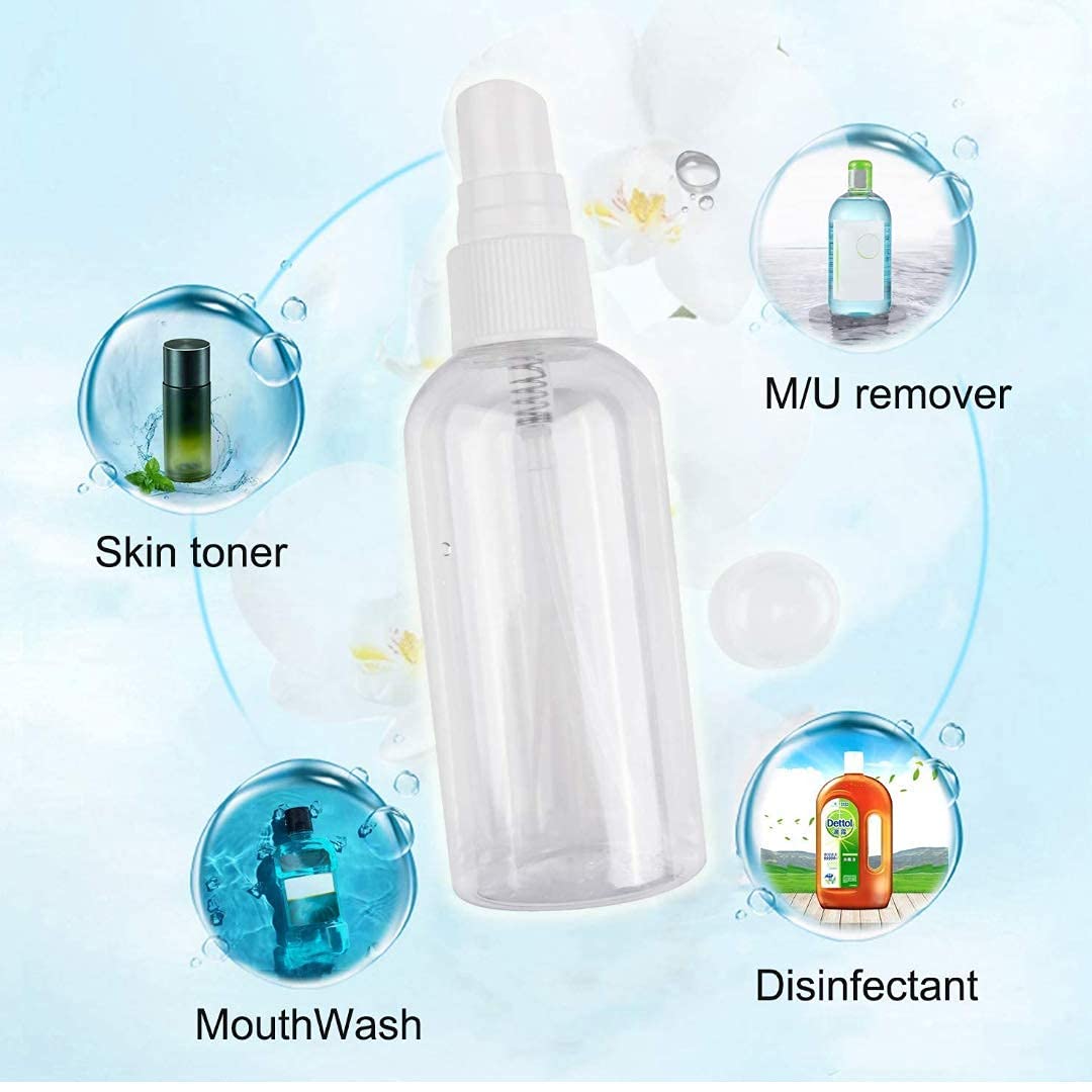 Harrods 50ml Refillable Travel Size Foaming Hand Sanitizer Dispenser Bottles (4-Pack) - Clear Portable Empty Bottles for Hand Lotion, Shampoo & Toiletries | Perfect for Gym Bags, Office Desks & Airplane Carry-Ons