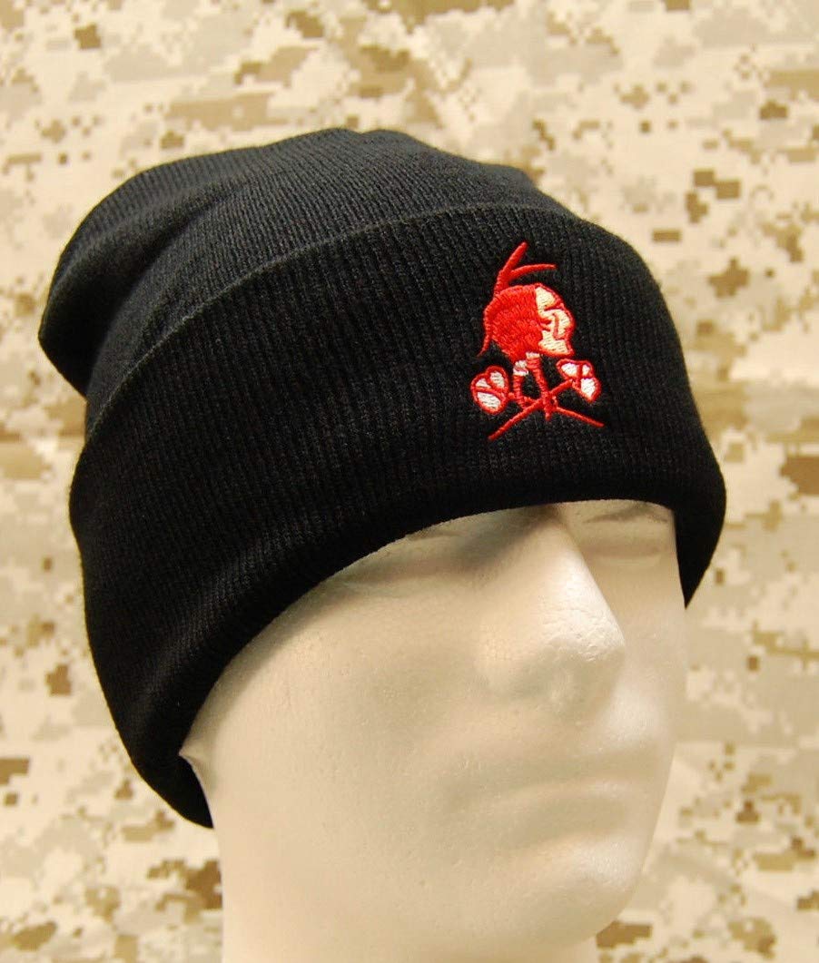 NSWDG Red Squadron Beanie - DEVGRU Navy SEAL Red Team Watch Cap for Cold Weather & Tactical Operations | Military Style Knit Hat for Outdoor Activities & Winter Sports