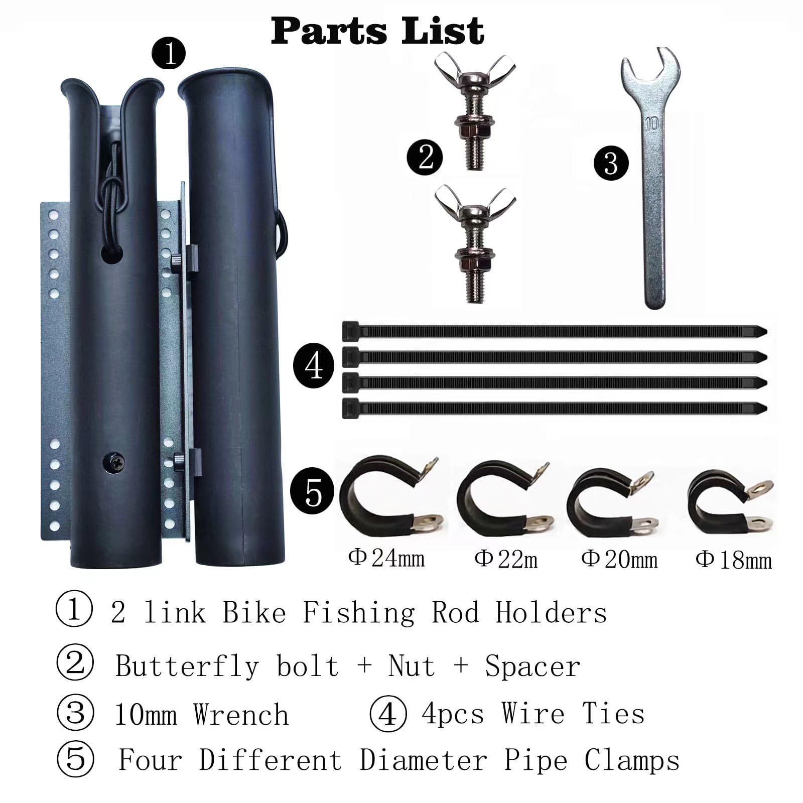 Bike Fishing Rod Holder - Secure Fishing Pole Carrier for Bicycle | Perfect for Anglers Cycling to Fishing Spots