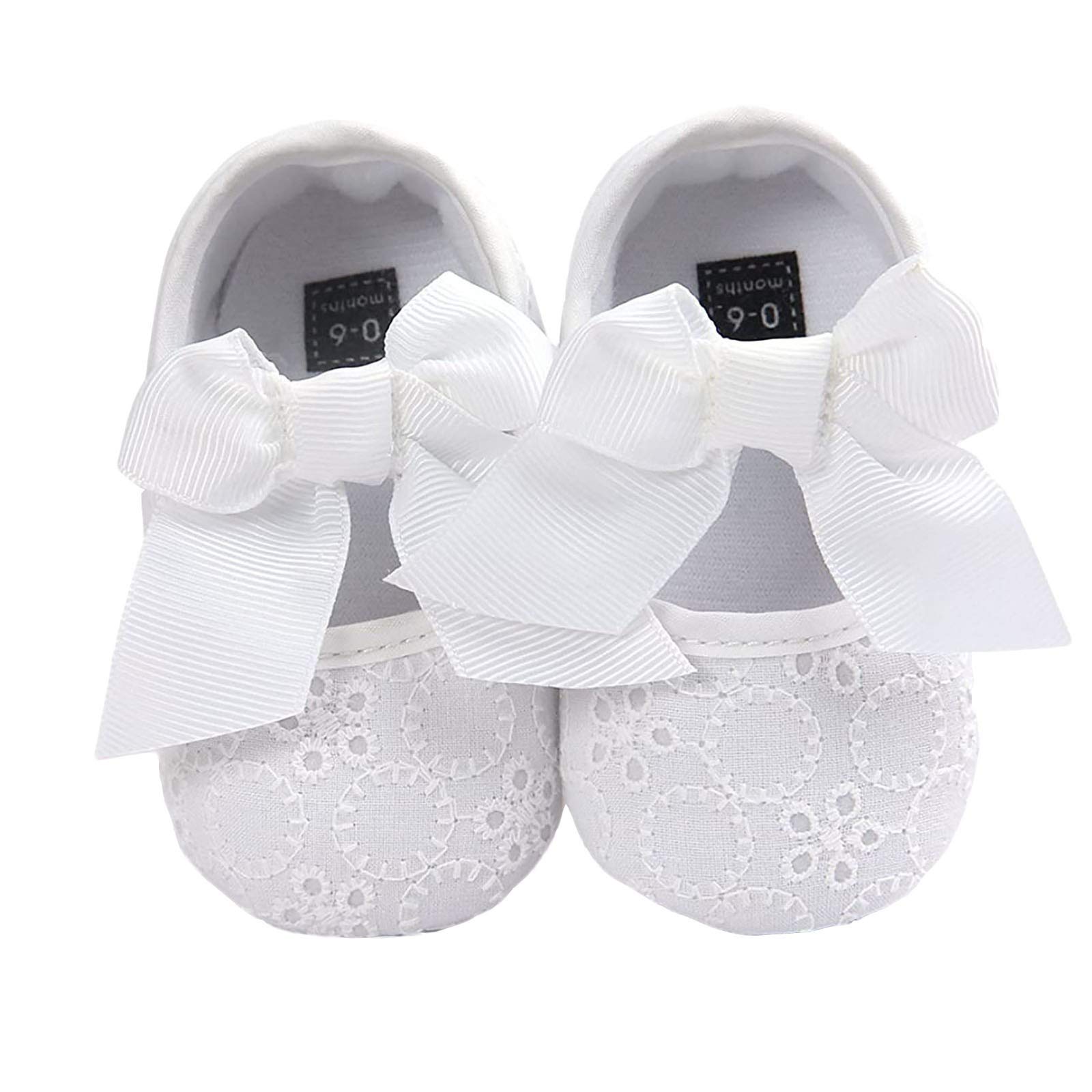 Lykmera Toddler Sneakers for Girls - Soft Princess Embroidered Baby Shoes (White, 6-12M) - Perfect for First Walkers & Playtime