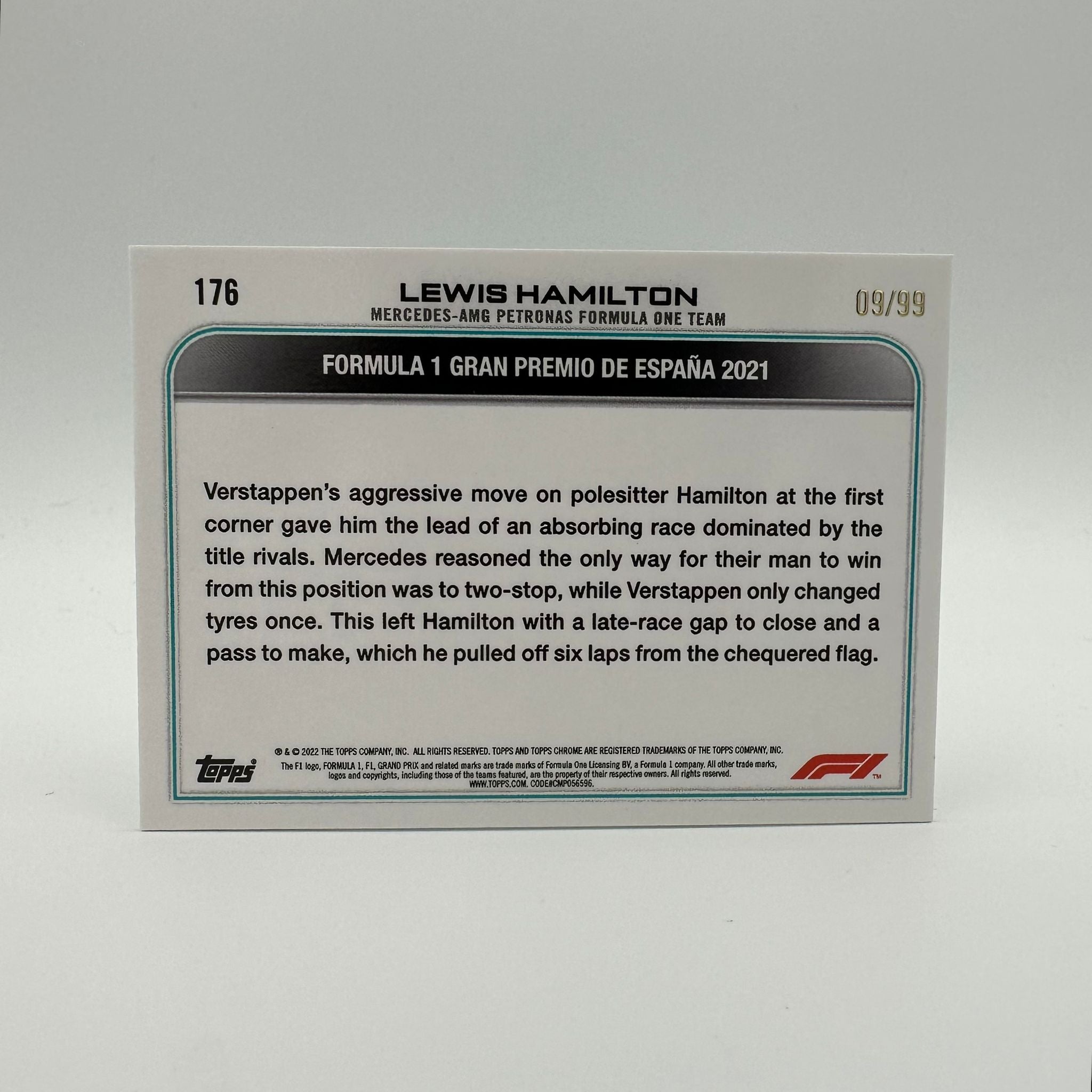 Lewis Hamilton Driver of the Day Spain 2021 #176 Green Raywave Refractor Trading Card - Rare F1 Collectible for Motorsport Fans & Memorabilia Collectors