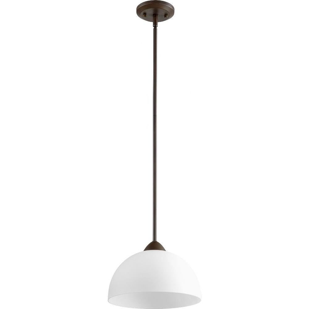 6069-86 Barkley Collection Bronze/Dark Finish Transitional One Light Pendant - Perfect for Dining Room, Kitchen Island, or Entryway Lighting