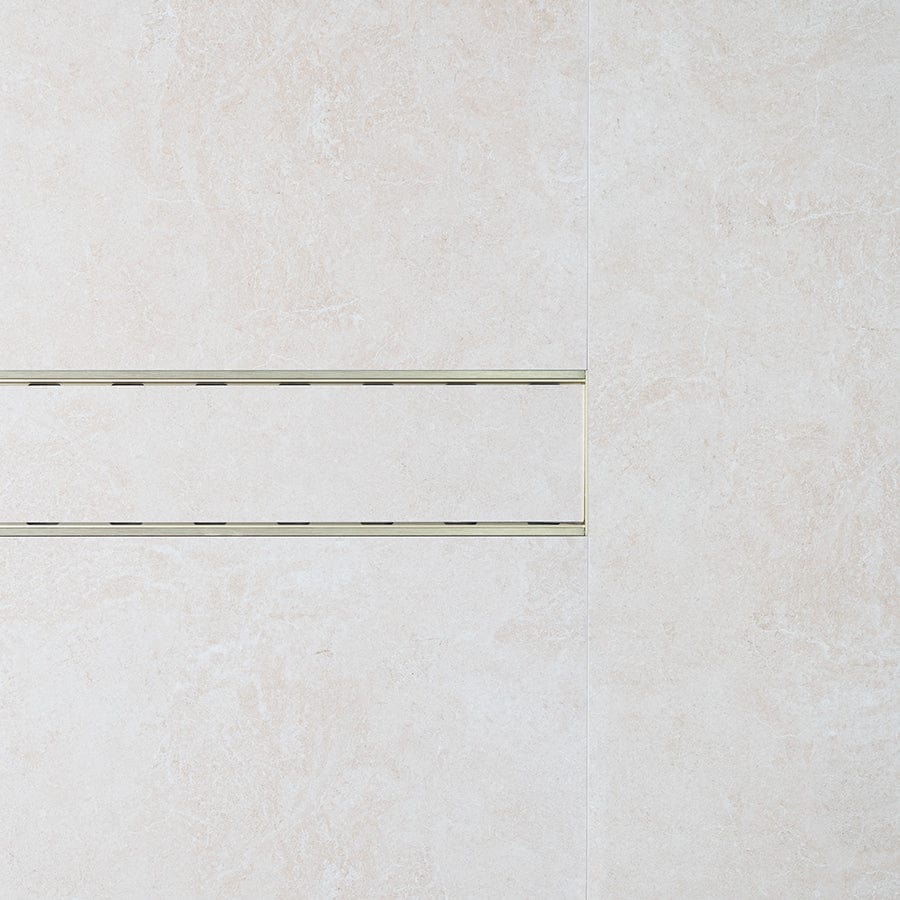 1M Brushed Brass Aluminum Floor Drain - Durable & Stylish Bathroom & Shower Drain for Modern Homes