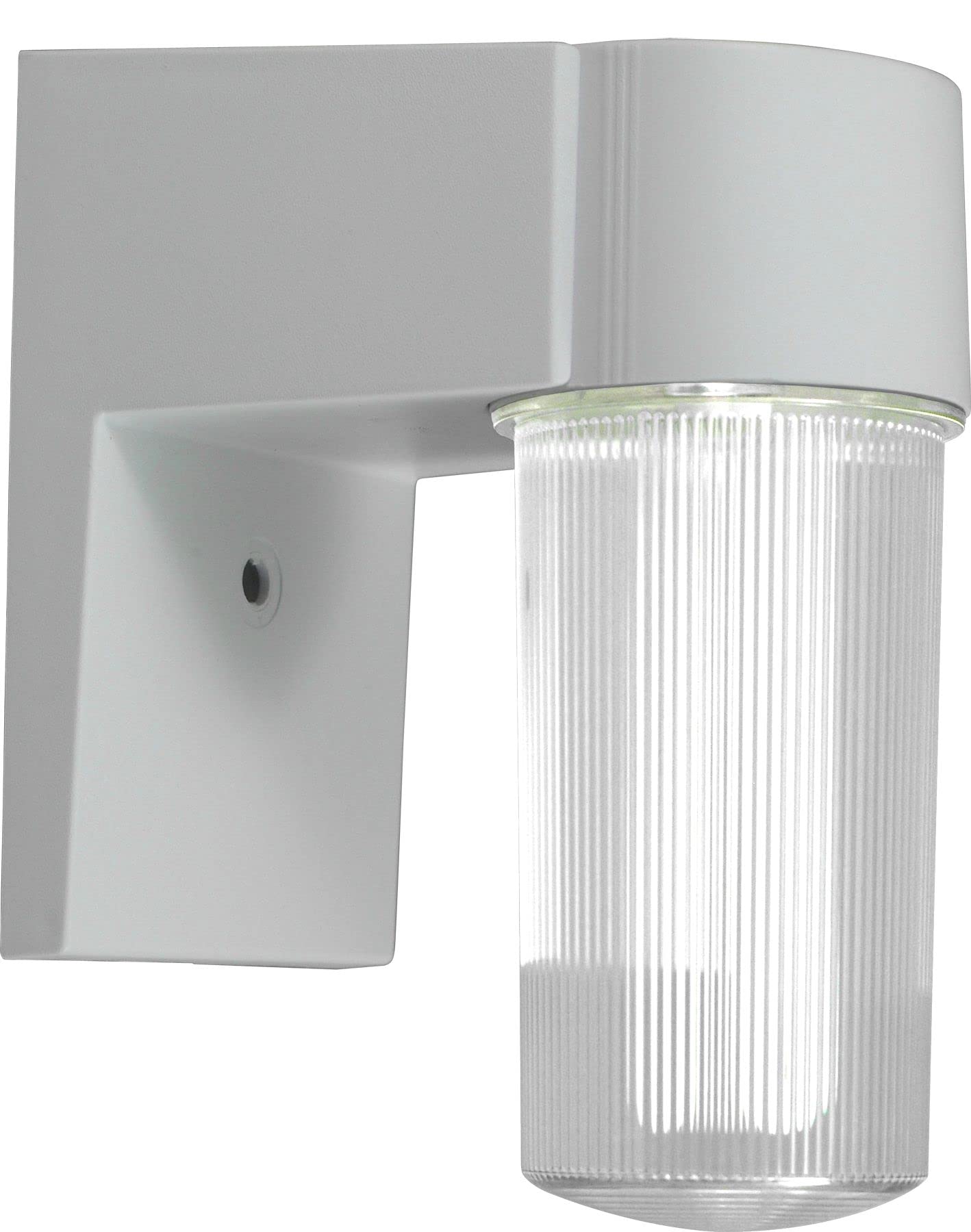 W2800-LED12-W Ribbed Flat JAR Wall Fixture LED 12W 120V, White - Energy Efficient LED Wall Light for Home, Office, and Commercial Spaces