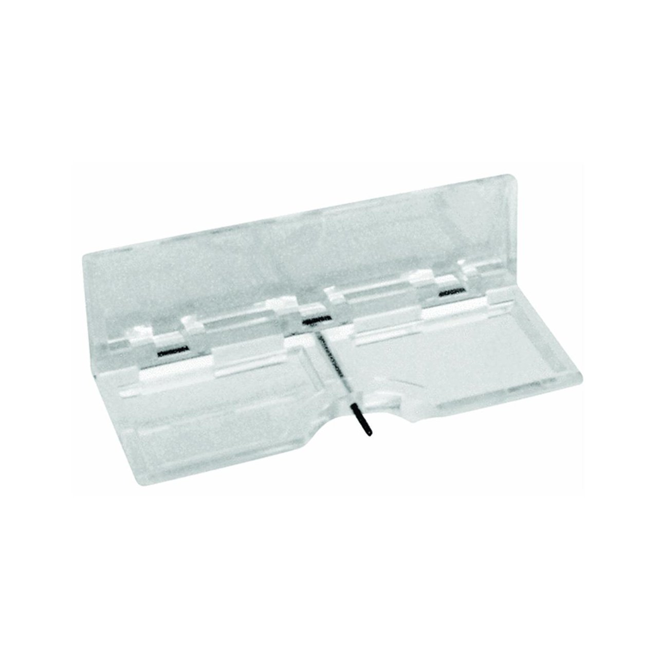 Prime-Line U 9842 Clear Lucite Glass Surface Patio Door Lock - Self Adhesive 2 Pack - Secure Sliding Glass Doors for Home & Office Safety